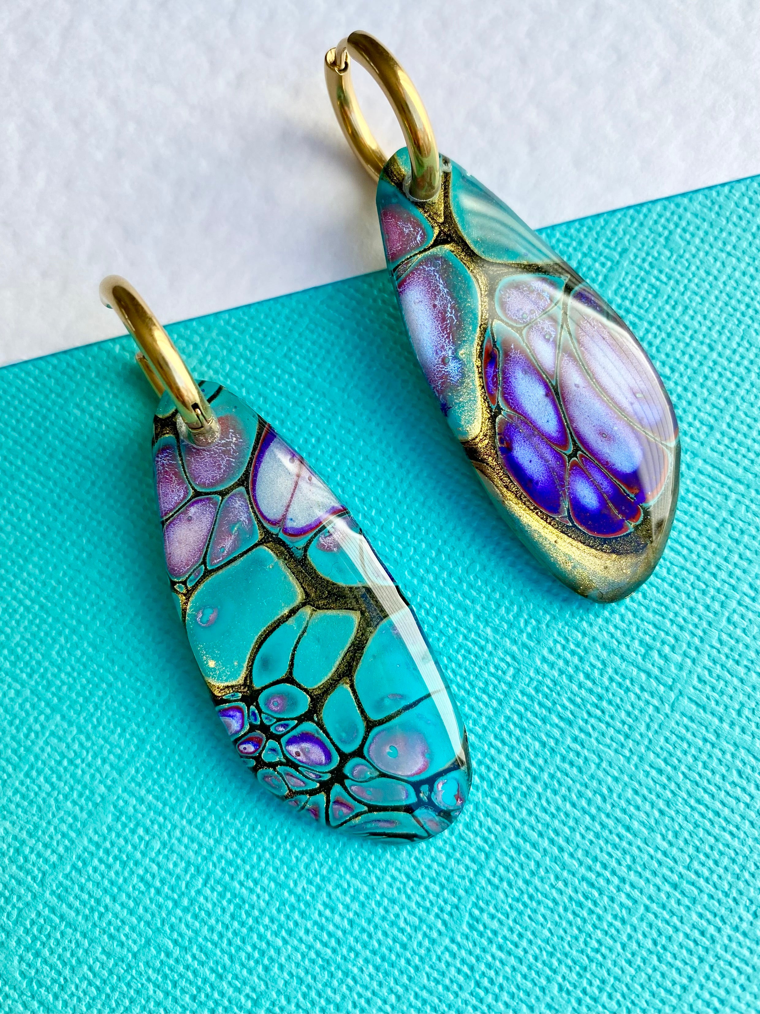 Original Art Hoop Earrings