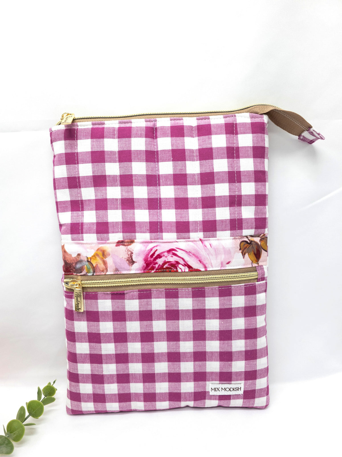 Quilted Tablet/iPad Sleeve With Zipper Pocket, Book case