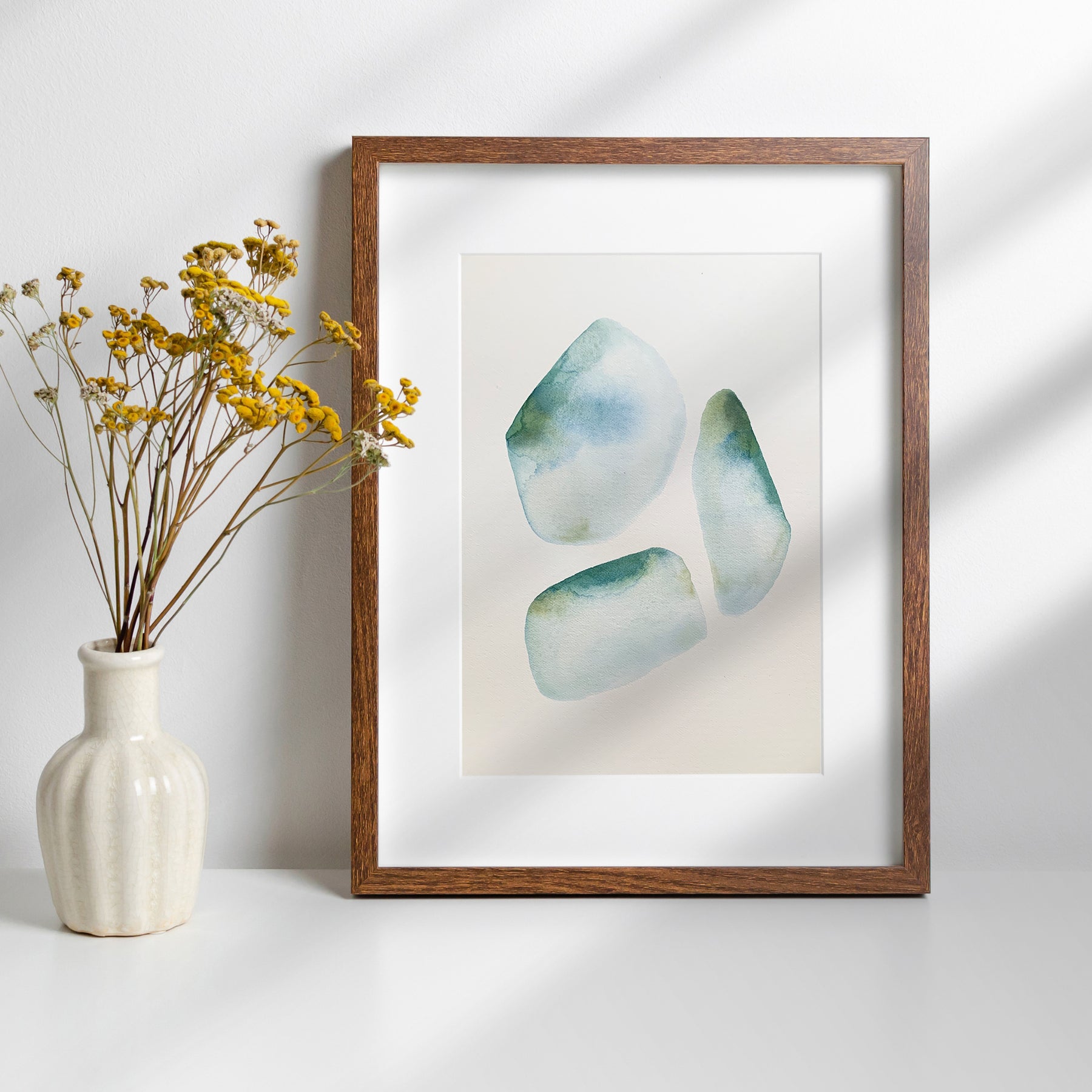 Original Hand-painted Watercolour Artwork - "Seaglass #1" - 5x7"