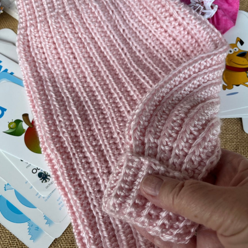 Handmade crochet | baby pants | pink | Flexible fit