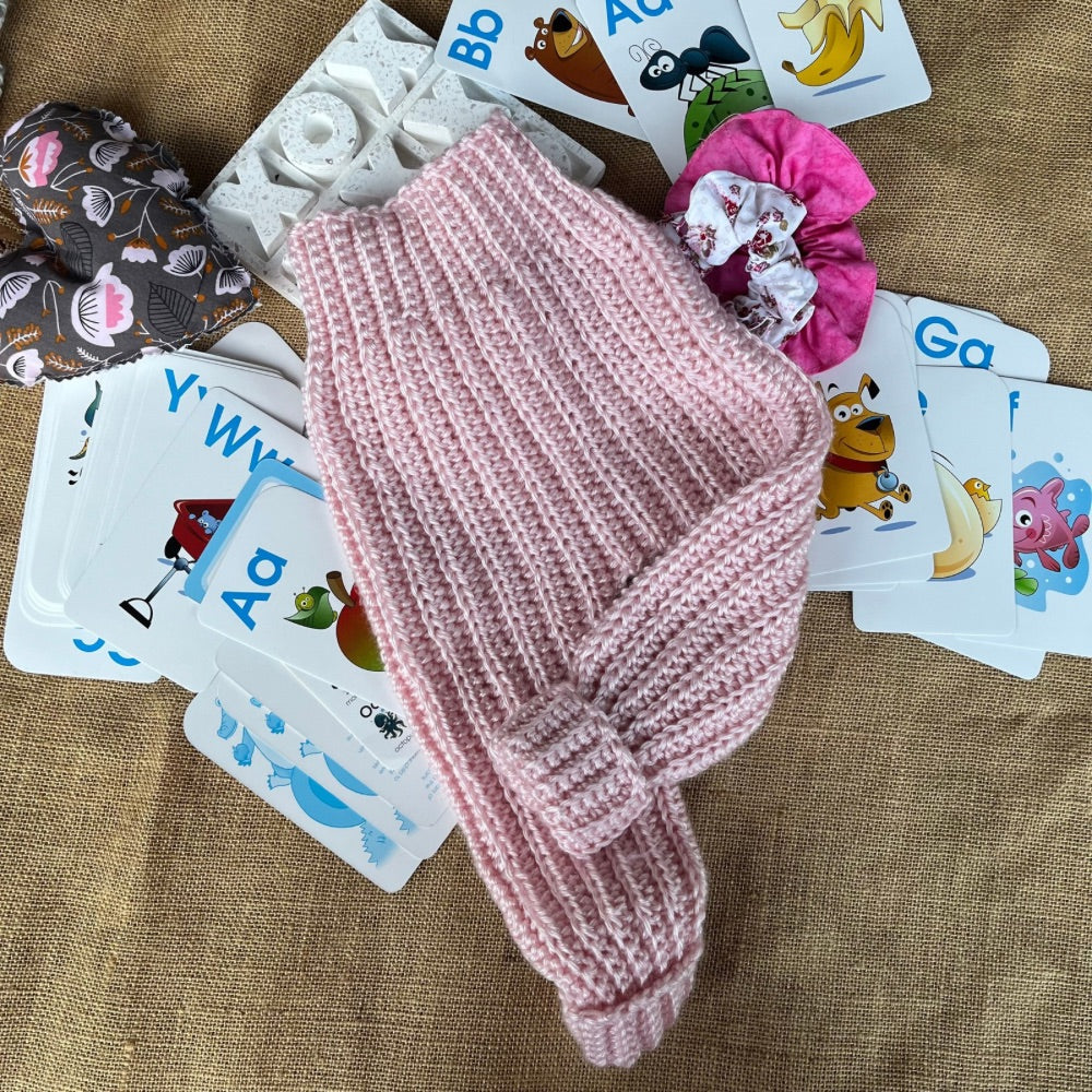 Handmade crochet | baby pants | pink | Flexible fit