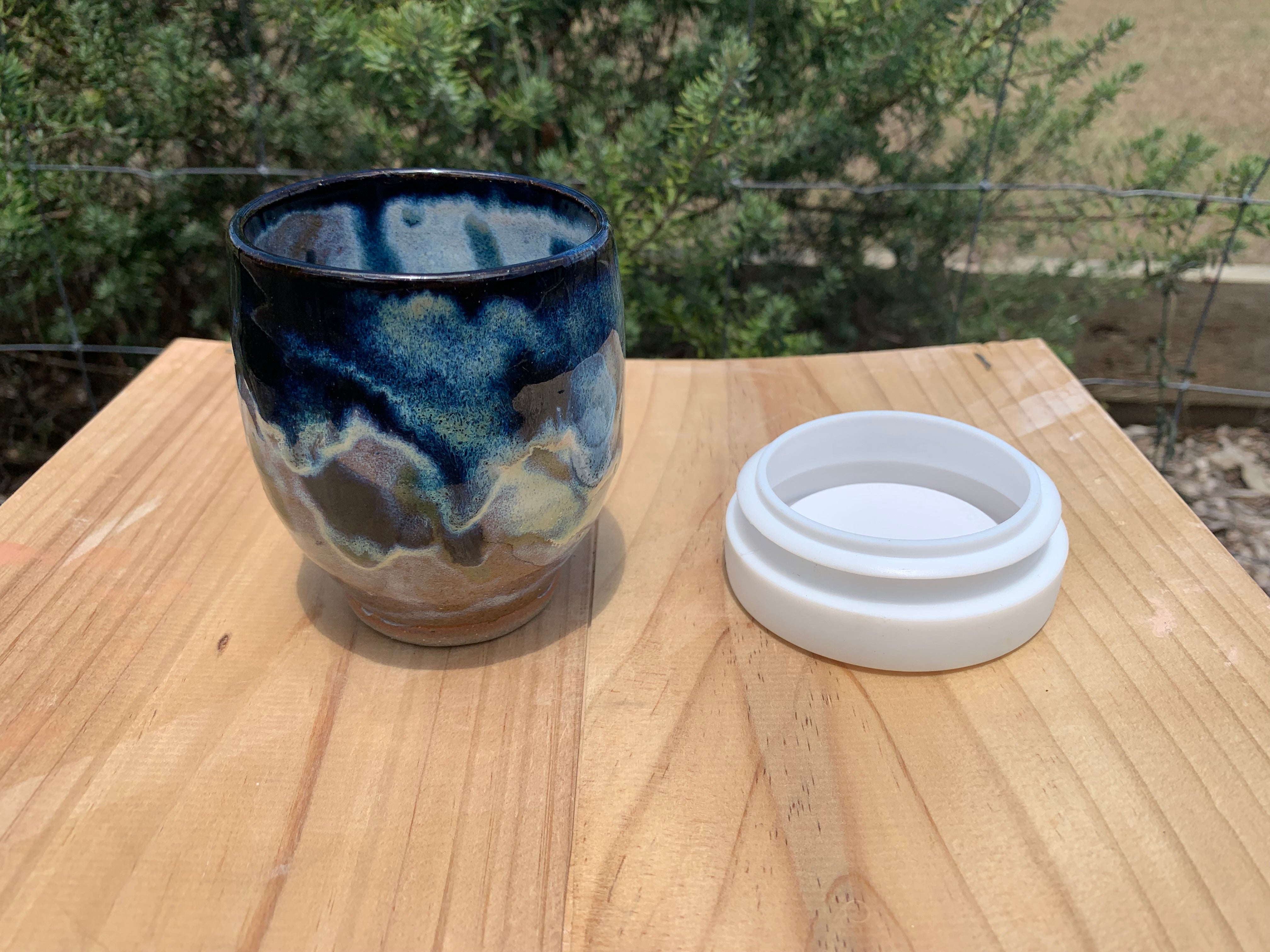 Handmade Ceramic Travel Mug - Stormy Night