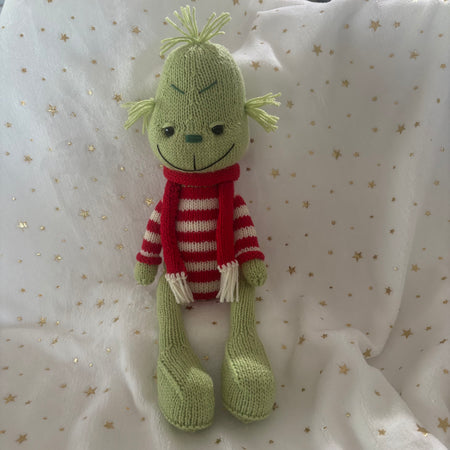 Knitted Grinch green Christmas character
