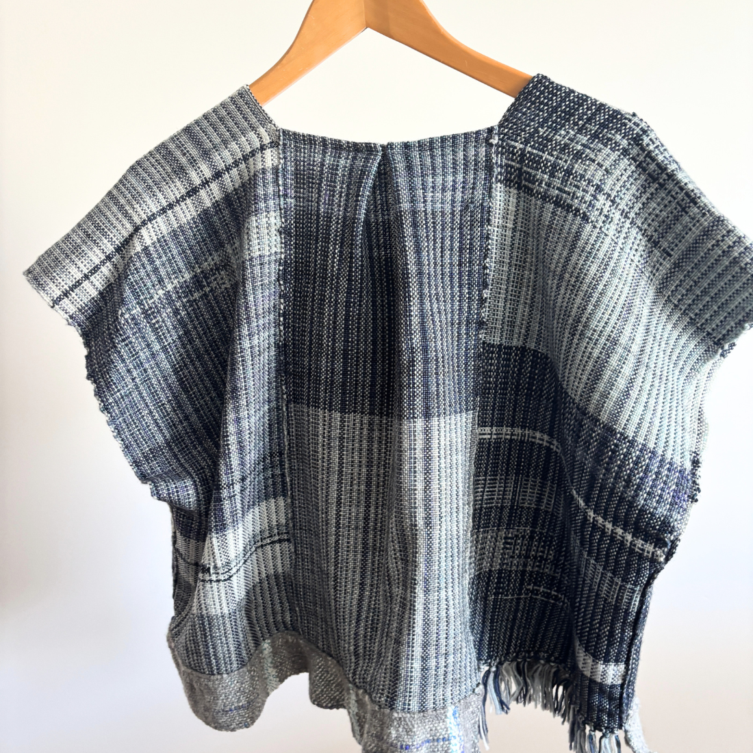 Handwoven Original Blue Top - Unique - Artisan - Patchwork