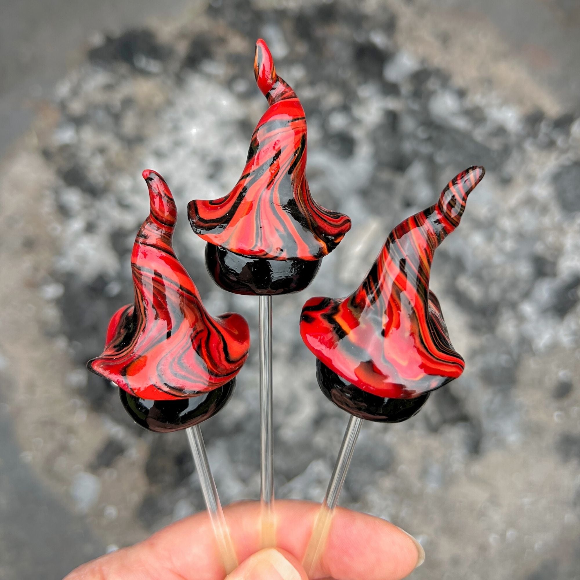 Whimsical gnome trio - Ashen, Ember & Blaze