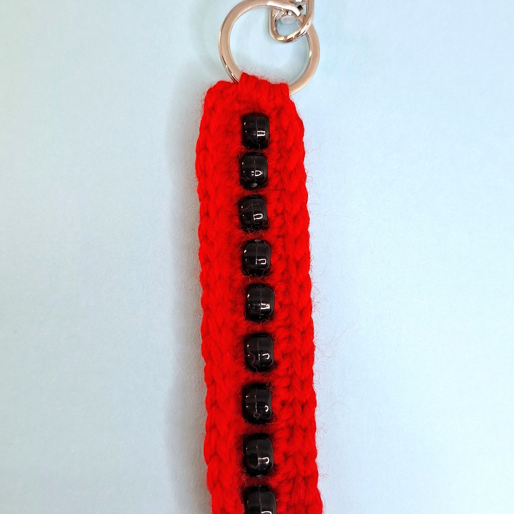 Beaded Crochet Keychain – Handmade, Lightweight & Sensory Friendly