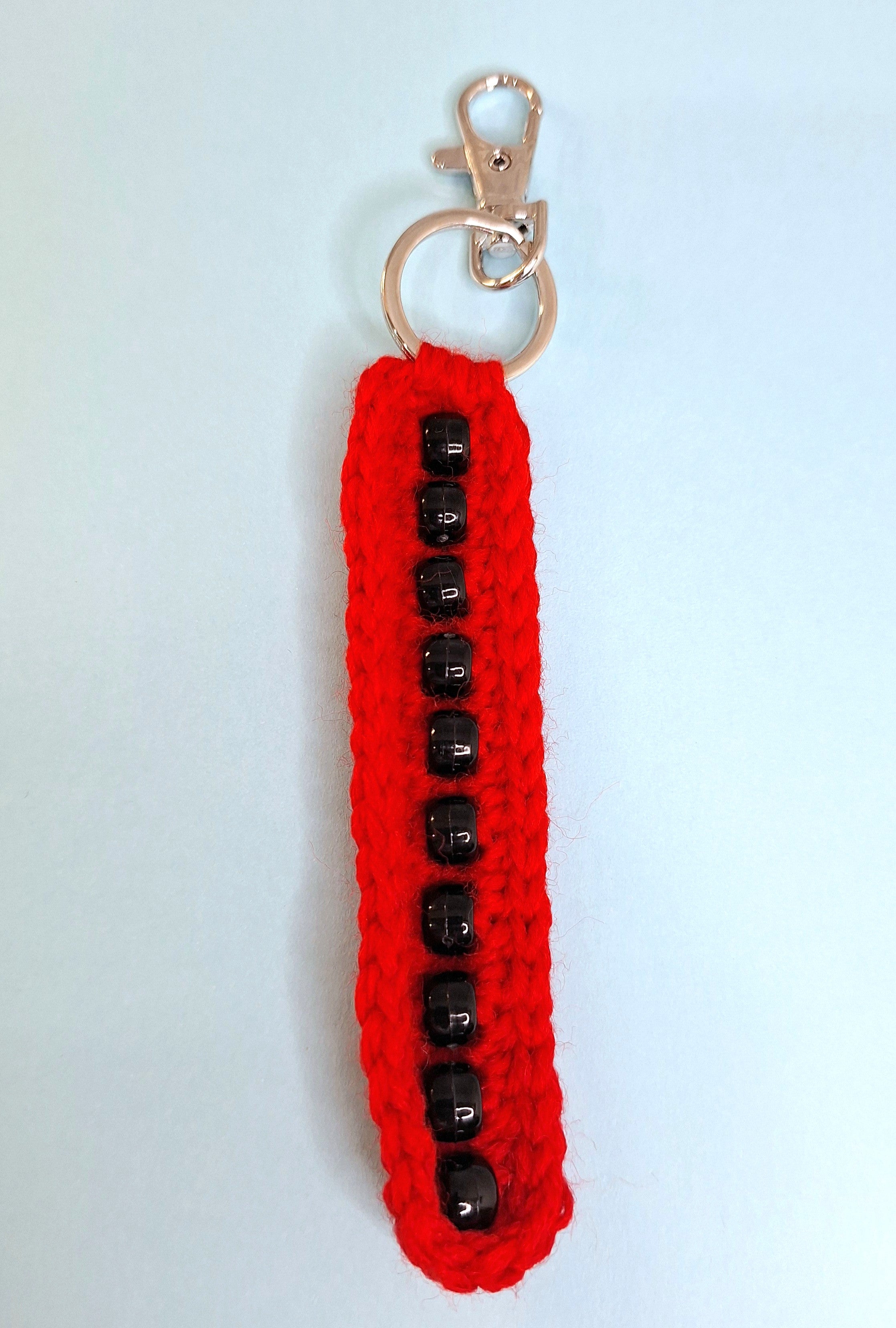 Beaded Crochet Keychain – Handmade, Lightweight & Sensory Friendly