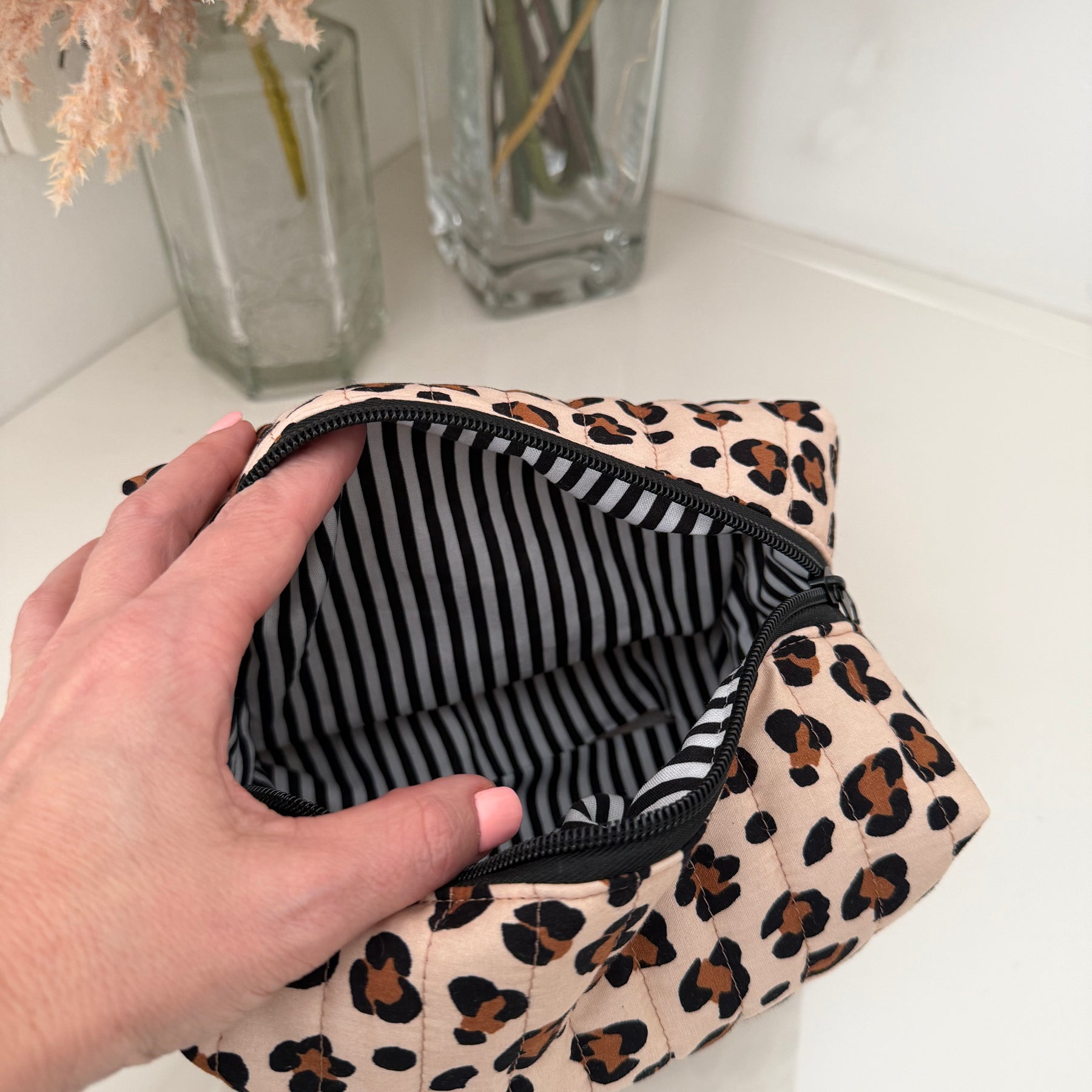 Boxy Zipper Pouch - Animal Print