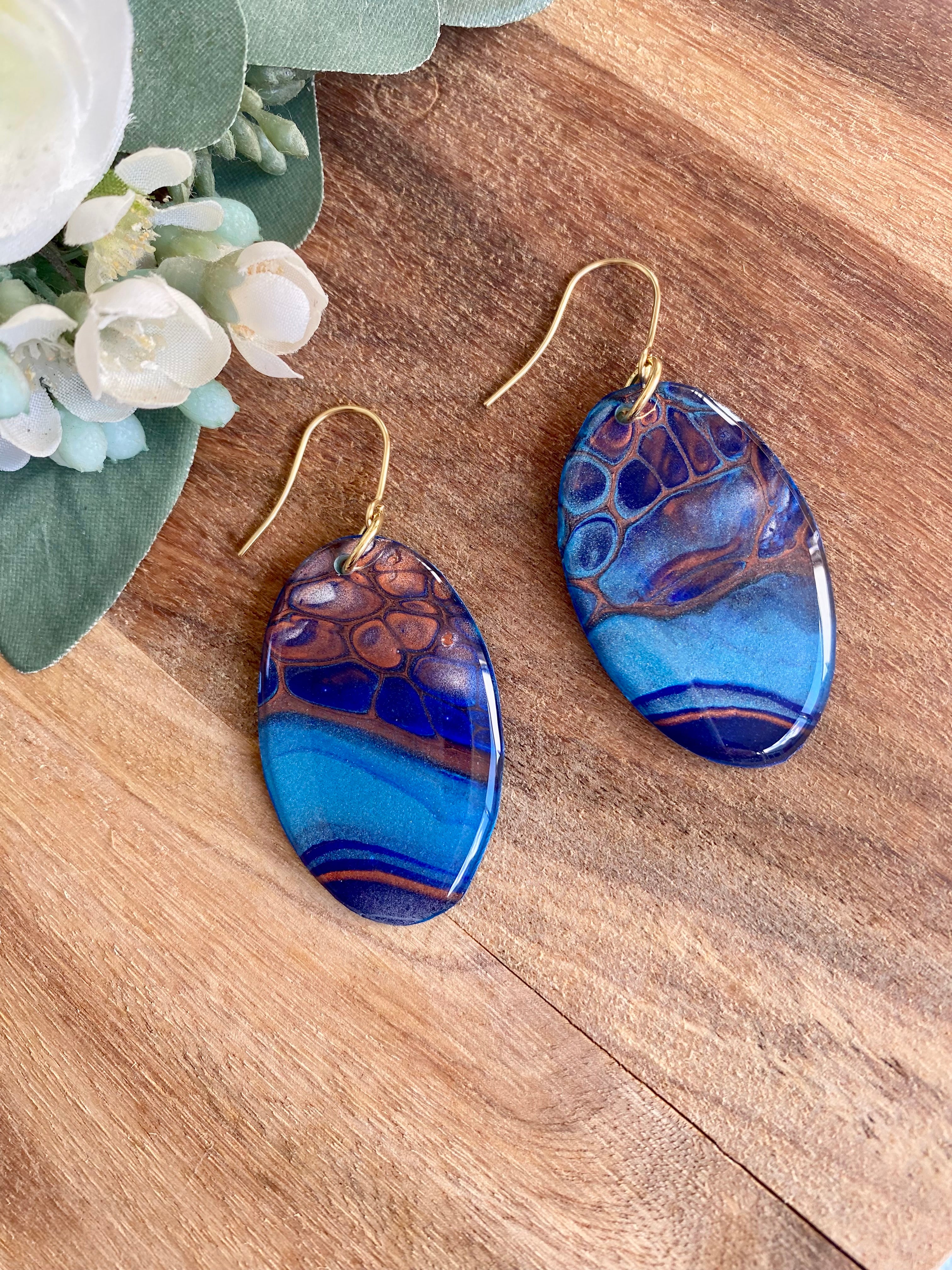 Oval Artisan Lightweight Dangle Earrings