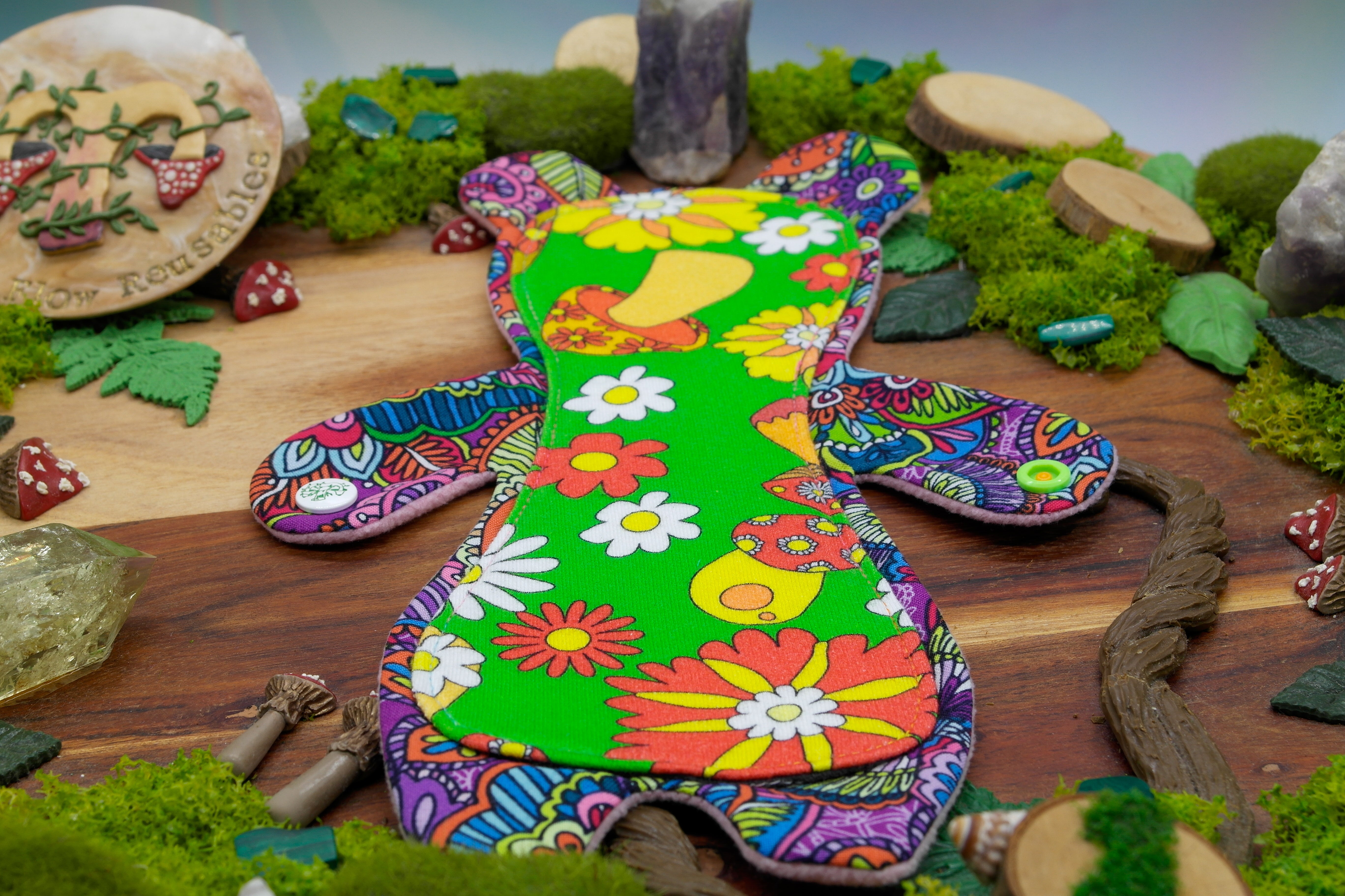 Sustainable reusable cloth pad 10" Moderate (Goldilocks) - bohemian