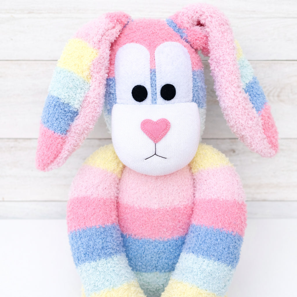 Bella the Sock Bunny - READY TO SHIP soft toy