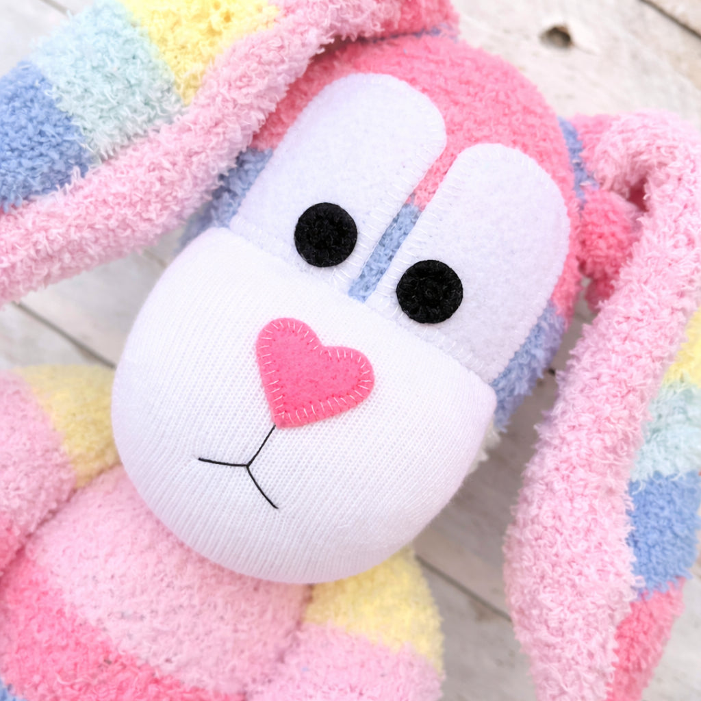 Bella the Sock Bunny - READY TO SHIP soft toy