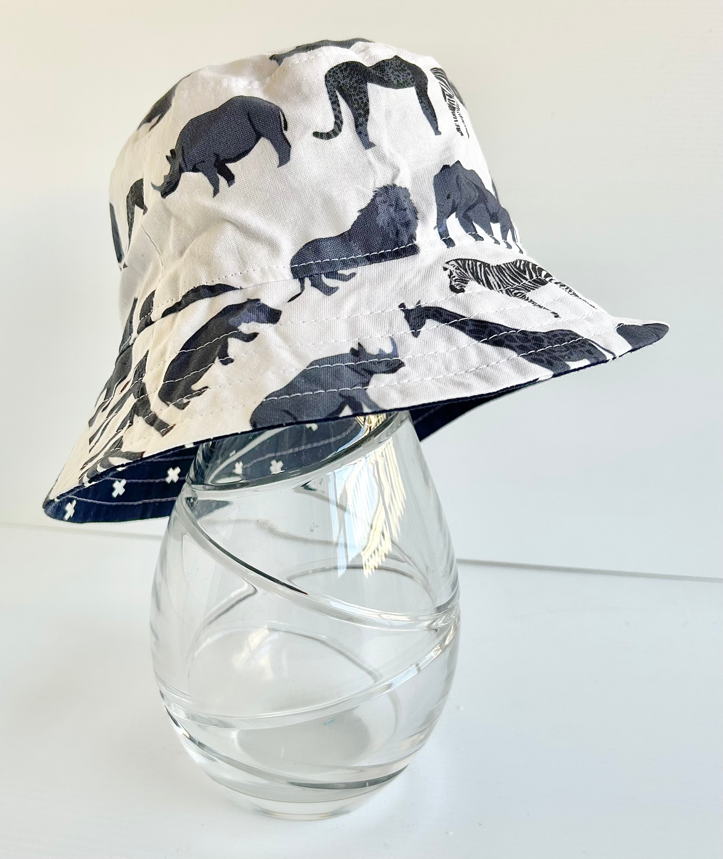 Ready to post- Small size regular brim hats with chin strap- reduced price