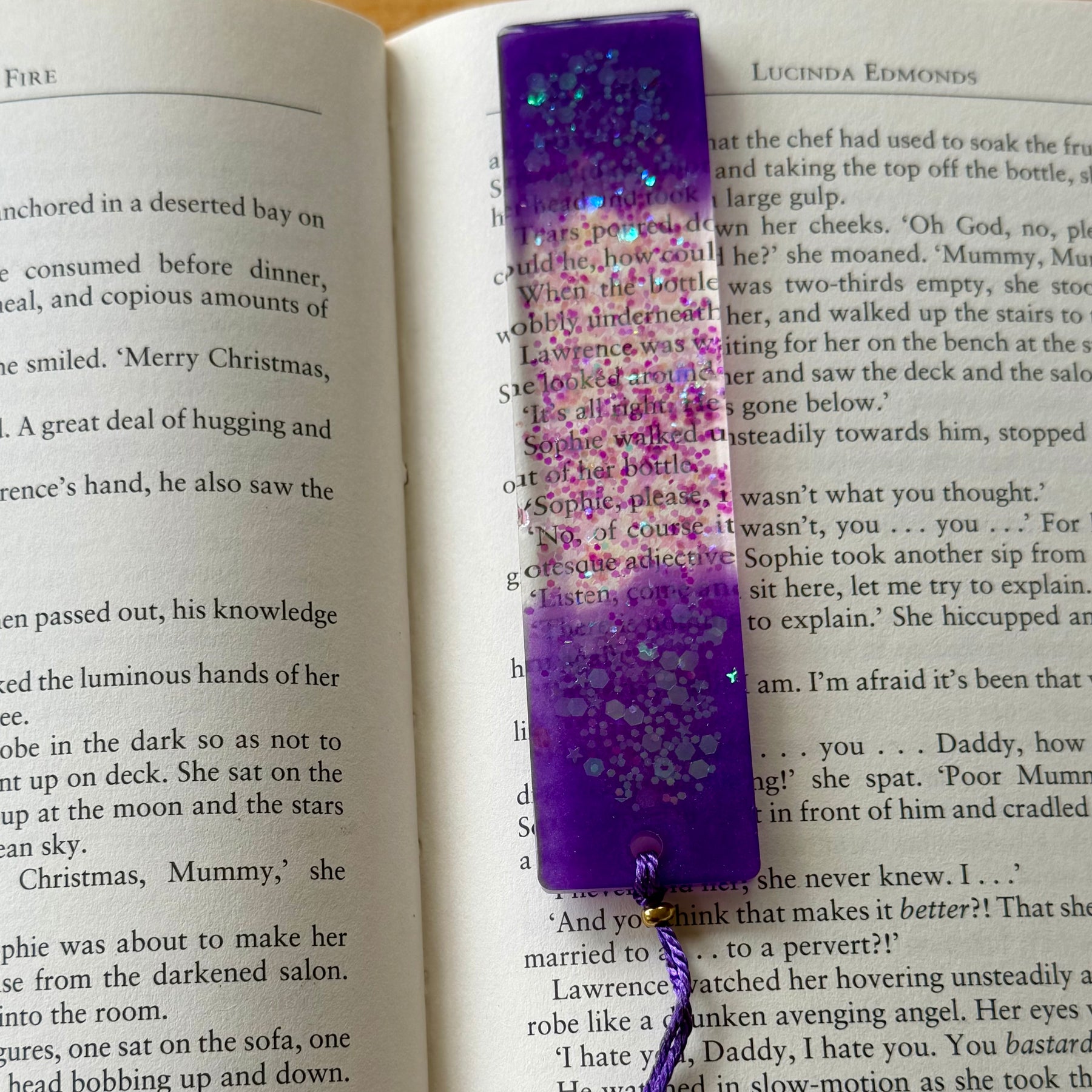 Purple Sparkle Bookmark