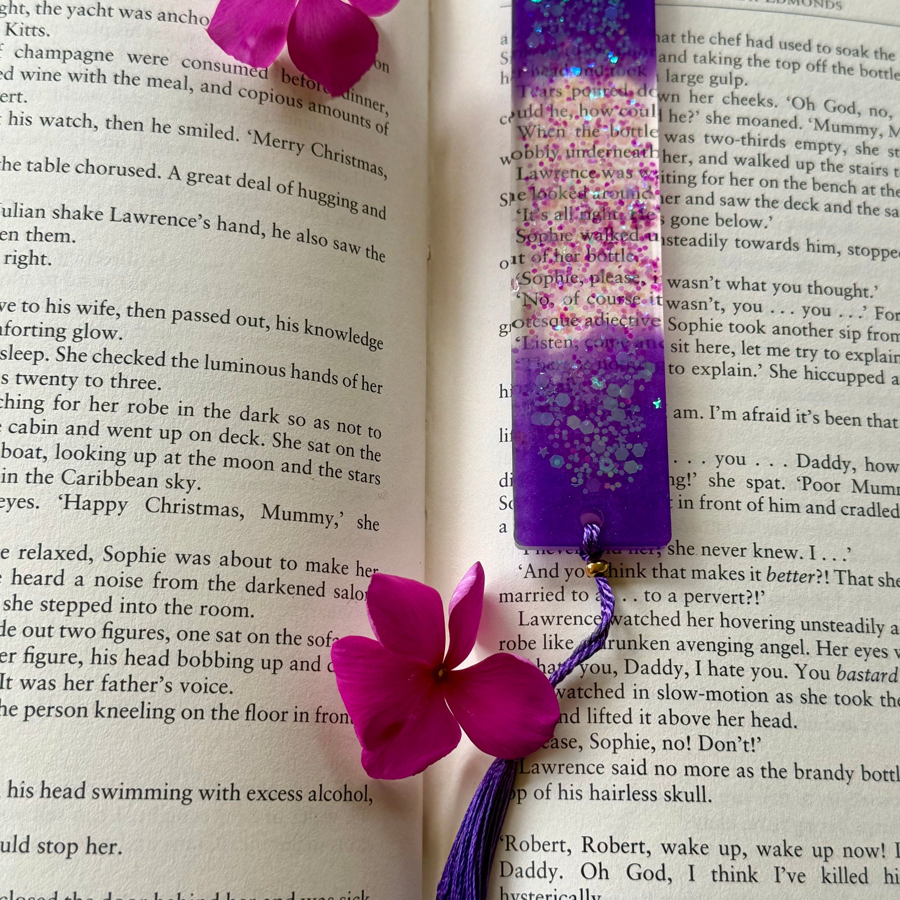 Purple Sparkle Bookmark