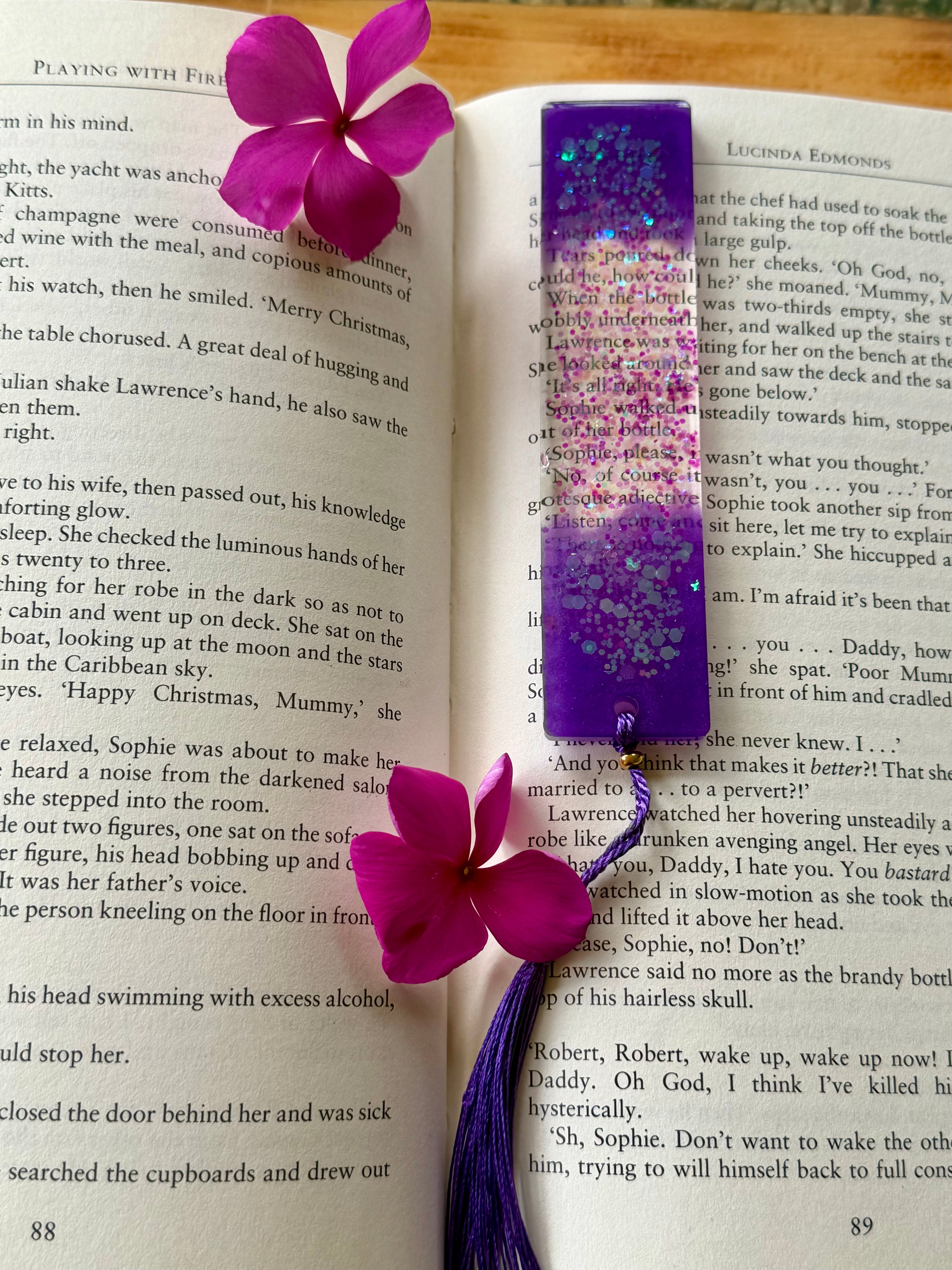 Purple Sparkle Bookmark