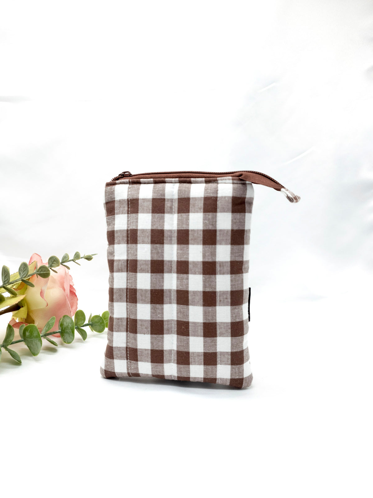 Quilted Kindle Sleeve, Padded E-reader case, Coco Gingham
