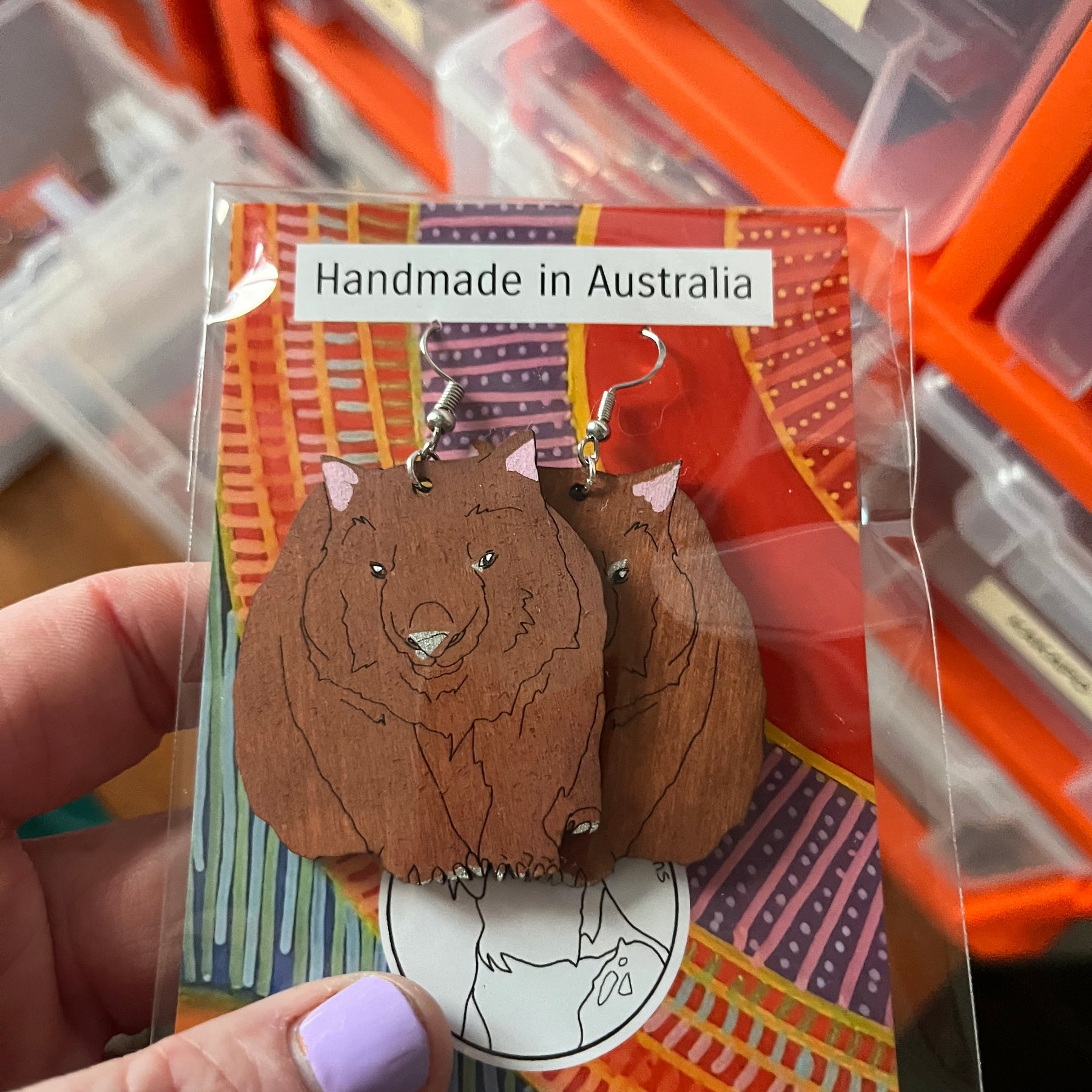 Wombat Earrings