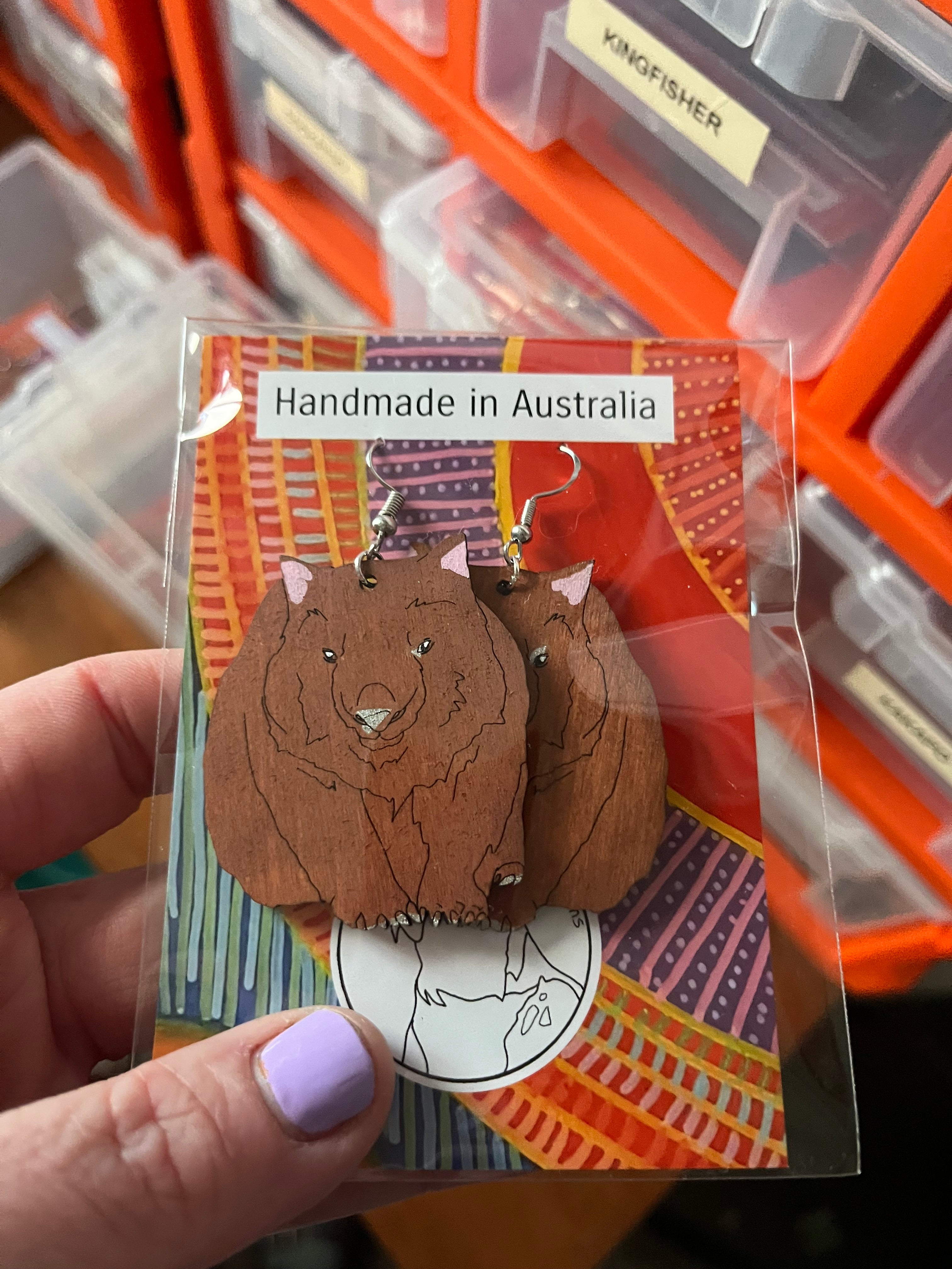 Wombat Earrings