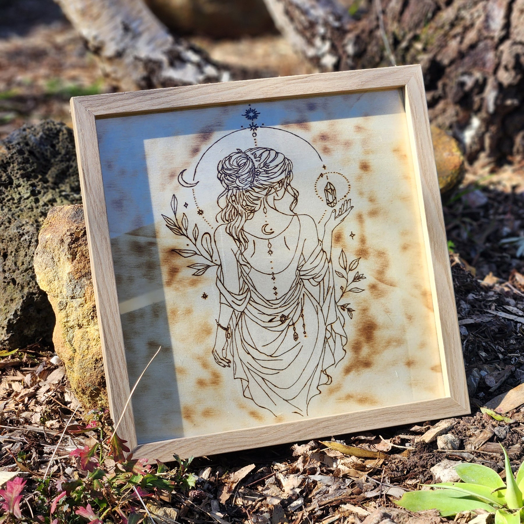 Modern Pagan Wood Burn Art