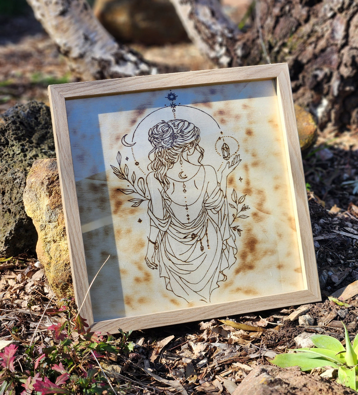 Modern Pagan Wood Burn Art