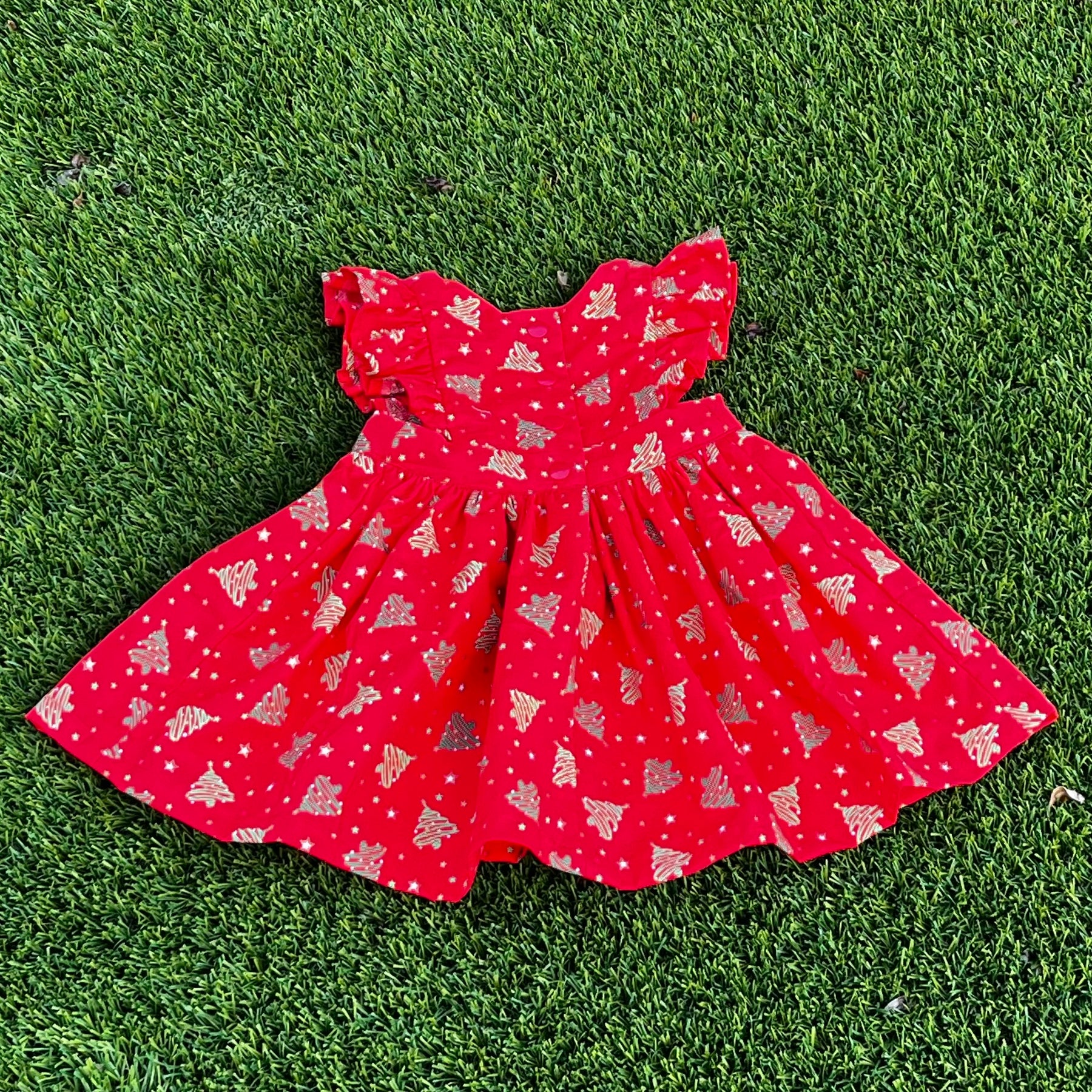 Handmade Christmas dress | Christmas trees | size 0