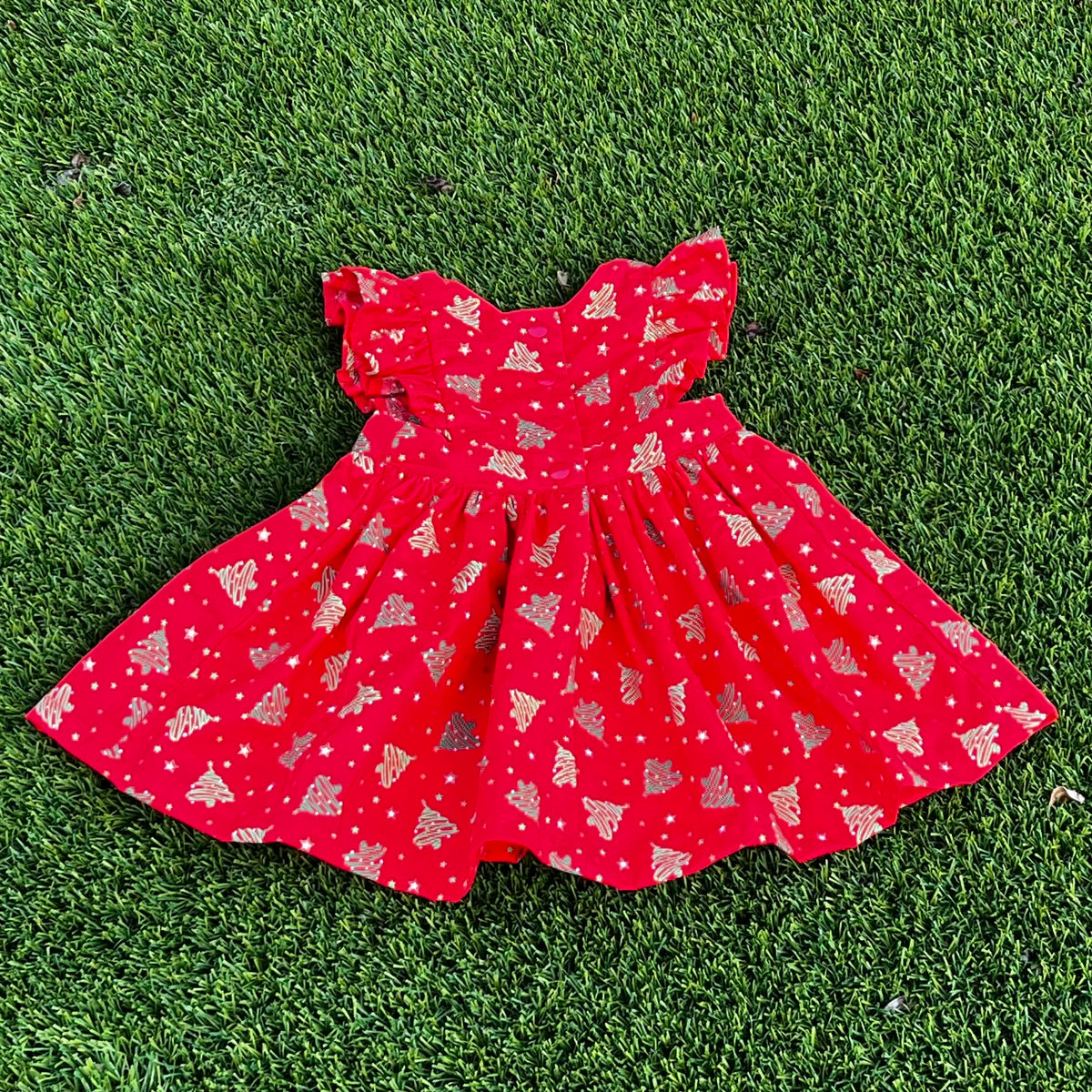Handmade Christmas dress | Christmas trees | size 0