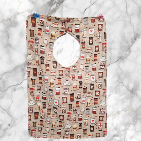 Adult / Special Needs Bib – Clothing Protector - Coffee