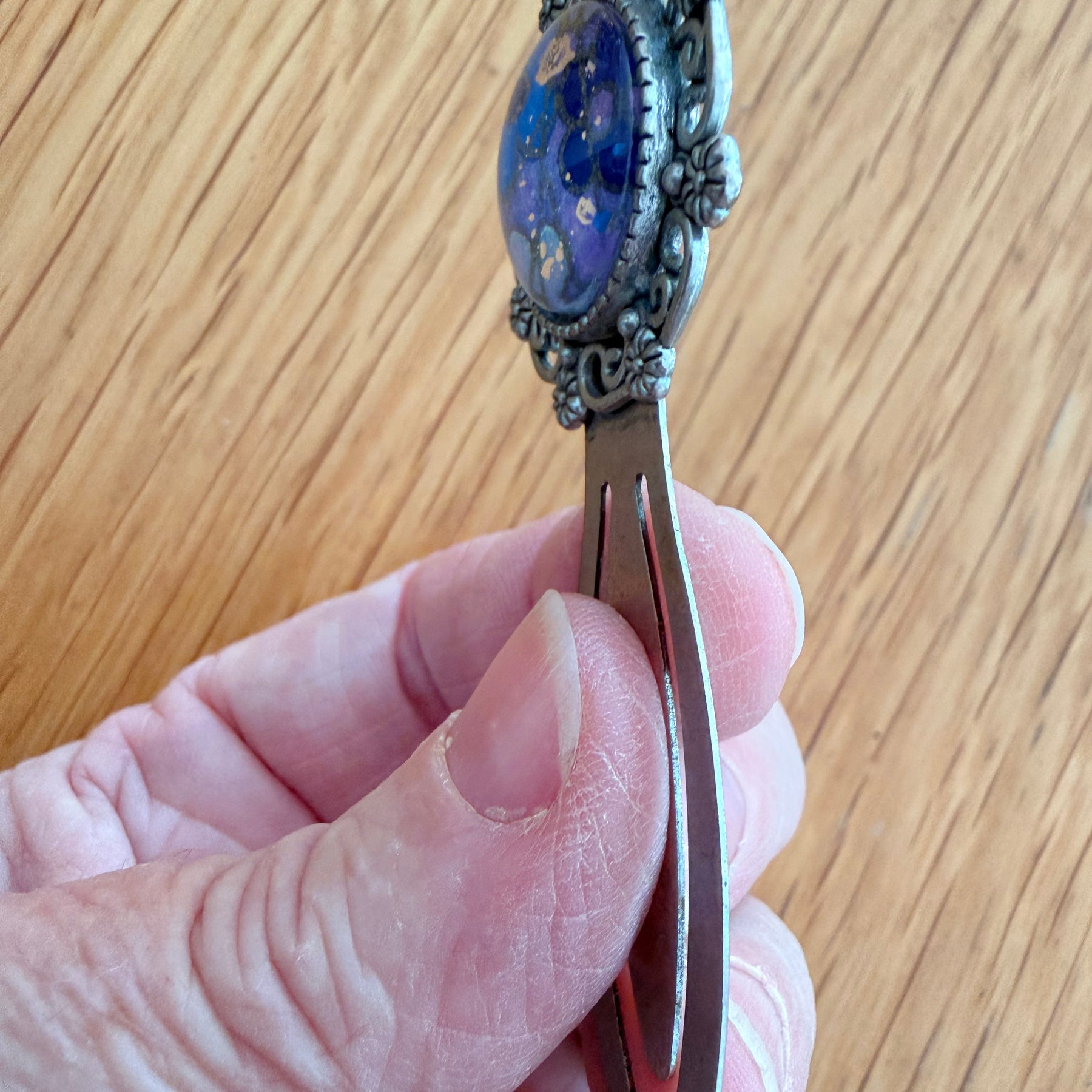 Antique Silver Vintage WASHI Cabochon Bookmark