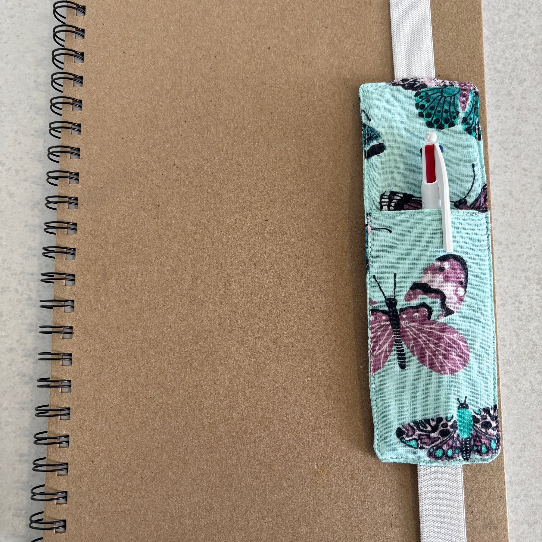 Book Lover-  Handmade Fabric & Pen Holder Bookmarks