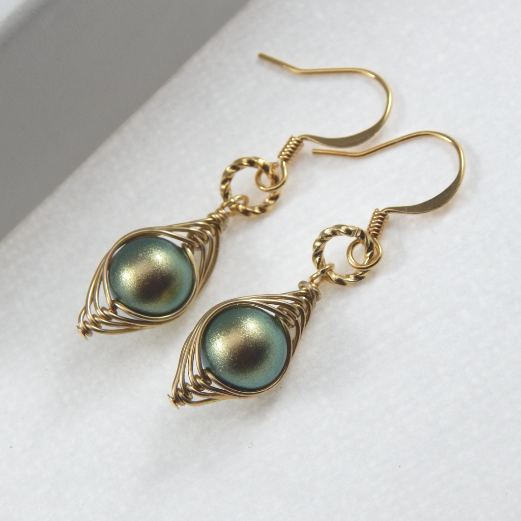 One Pea Earrings, Select Your Colour and Finish