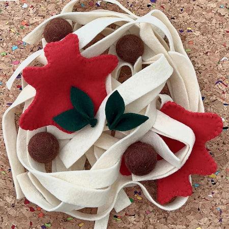 Felt spaghetti and meatballs
