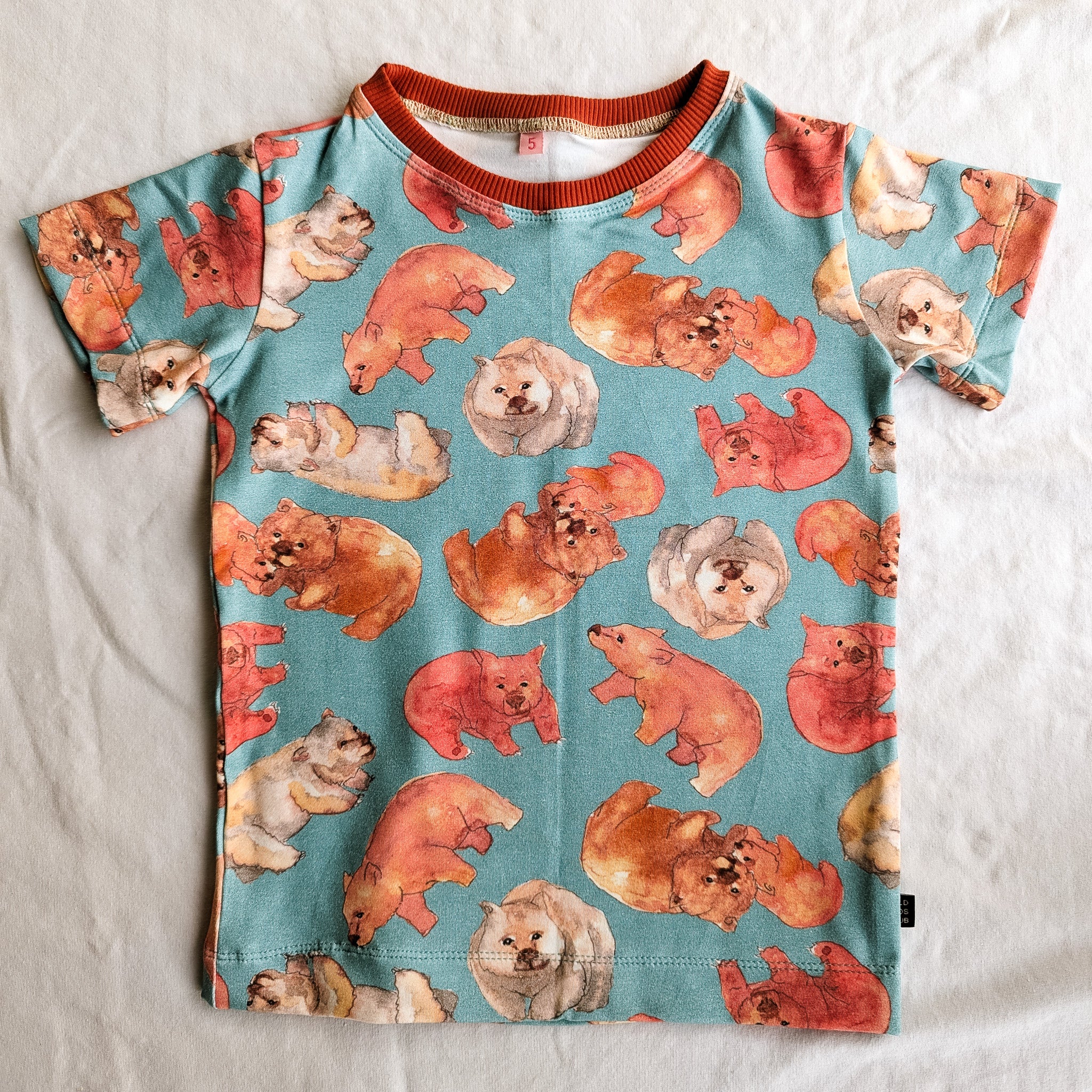 Organic cotton tee shirts for kids in unique hand illustrated designs - sizes 4-9