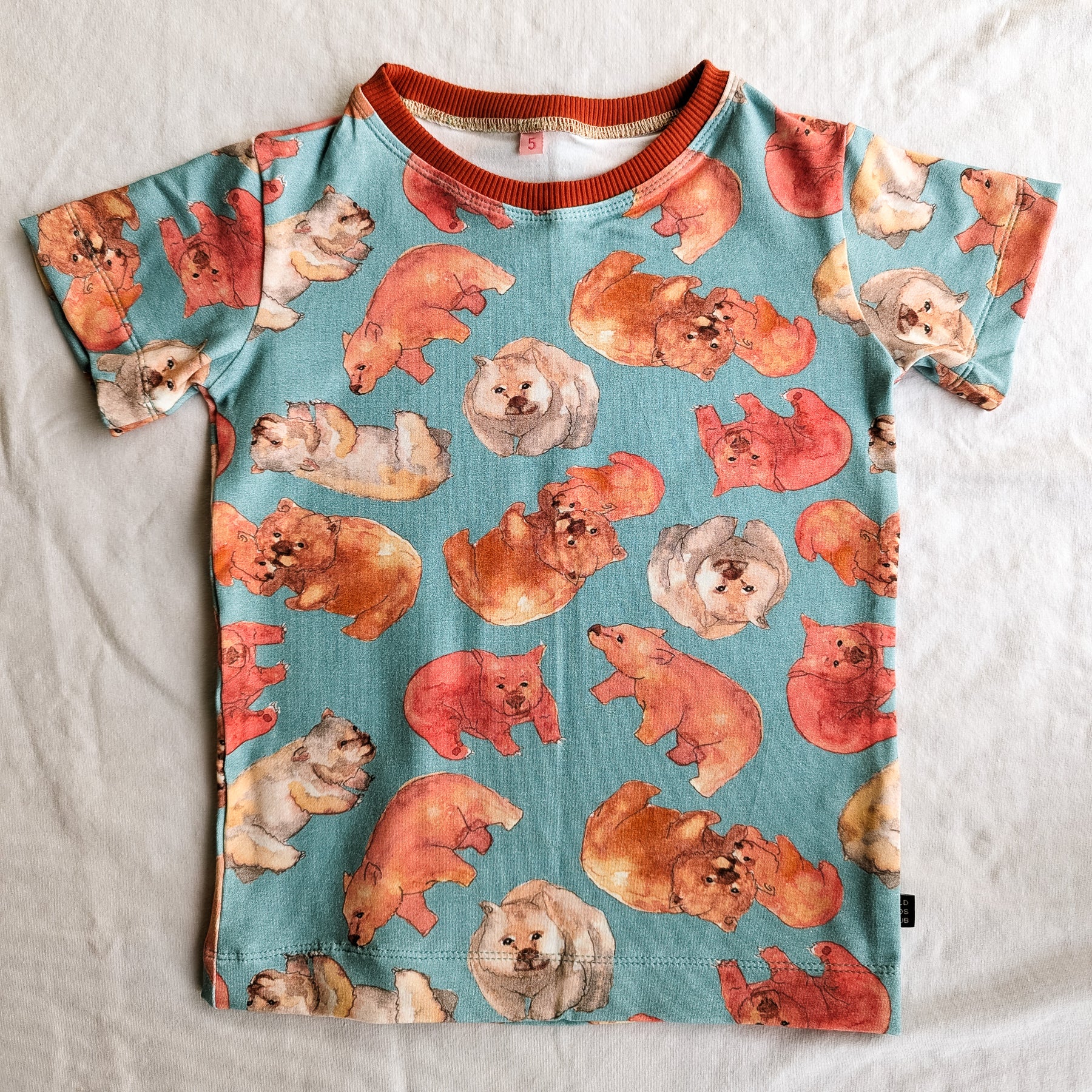 Organic cotton tee shirts for kids in unique hand illustrated designs - sizes 4-9