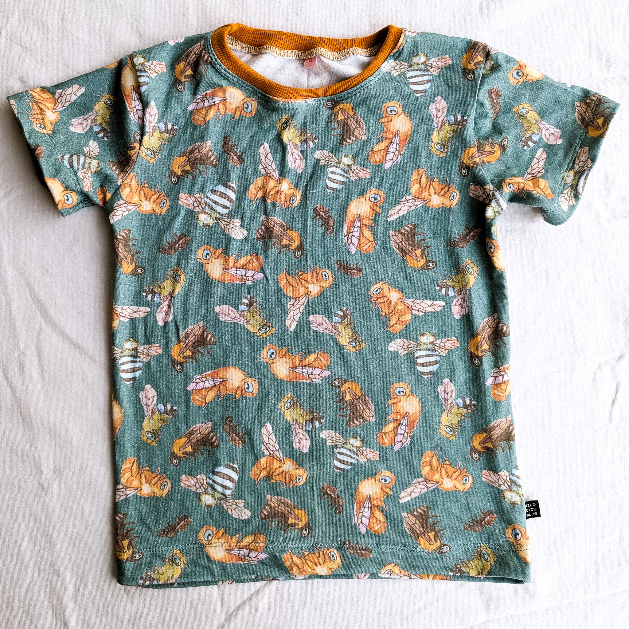 Organic cotton tee shirts for kids in unique hand illustrated designs - sizes 4-9