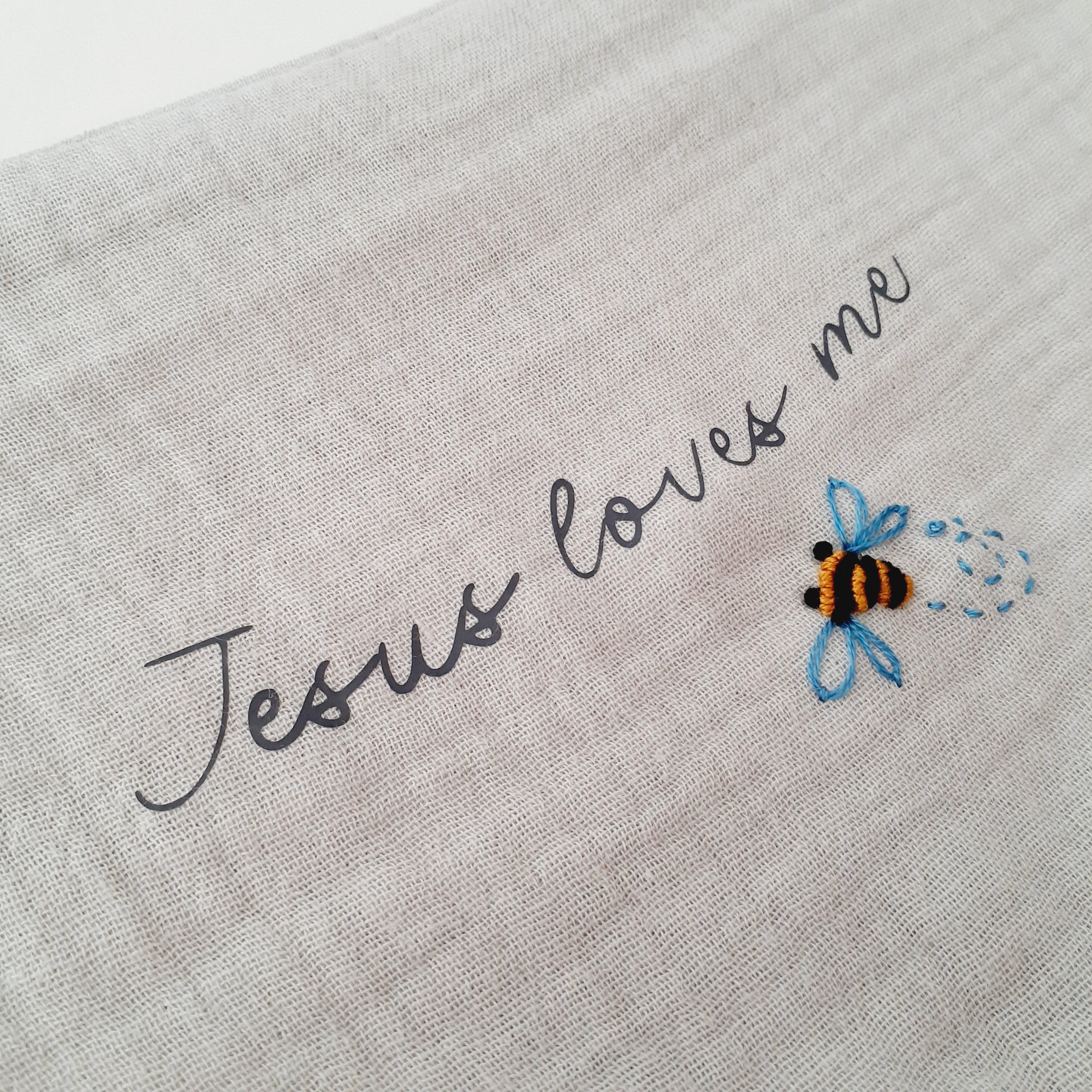 Christian Baby Bib • Cotton Bandana Bib • “Jesus Loves Me” Christian Bib • Faith‑Based Baby Gift • Baby Boy