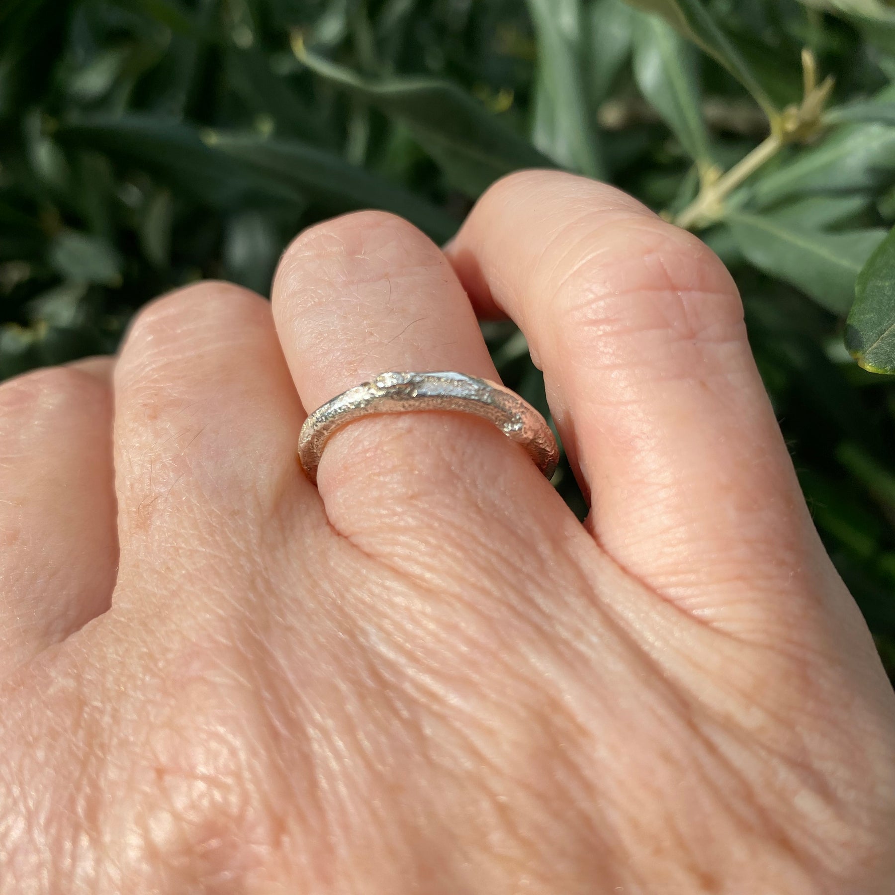 Sterling Silver Olive Branch Ring | Size O | Open Design