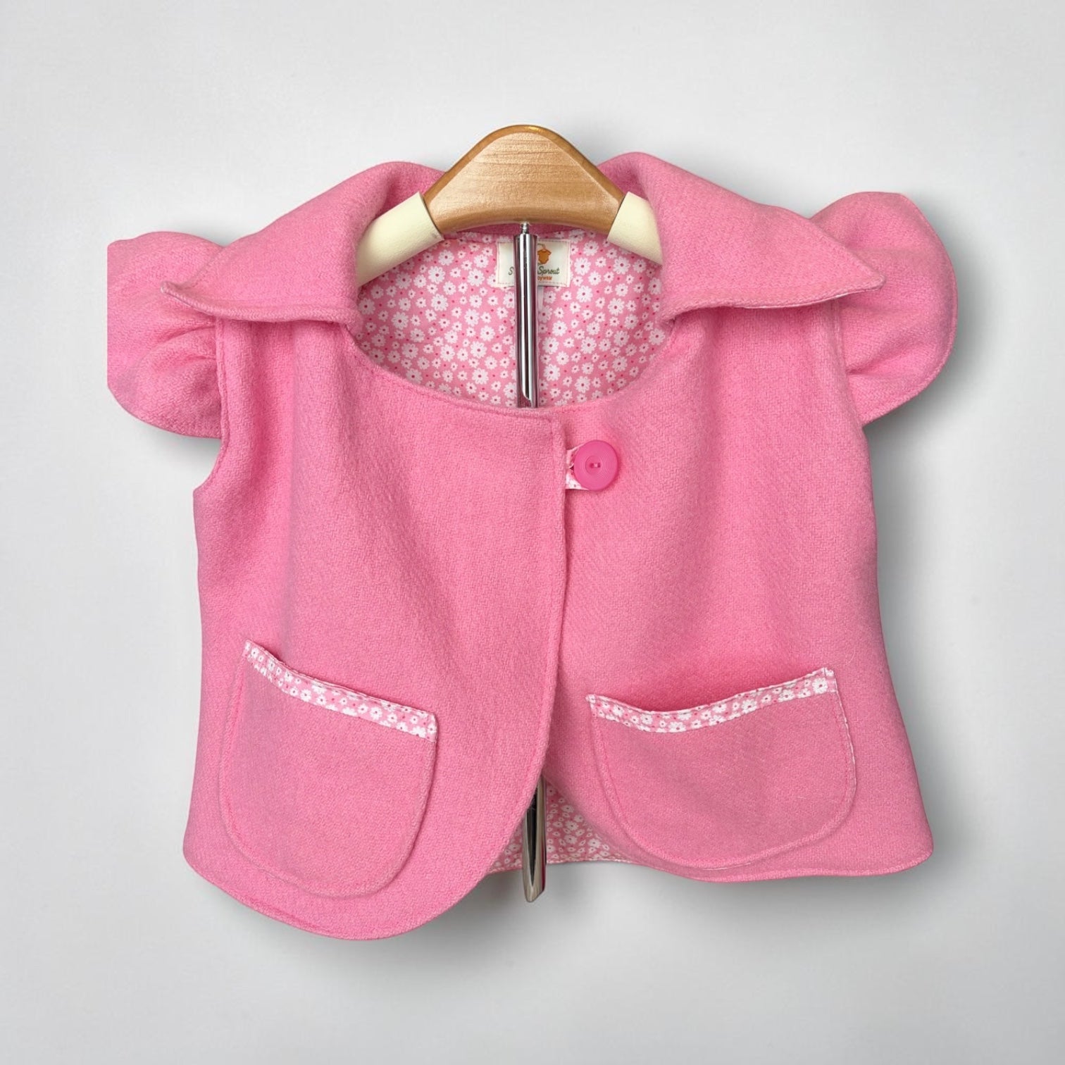 Pretty in Pink Size 4 Pure Wool Vest