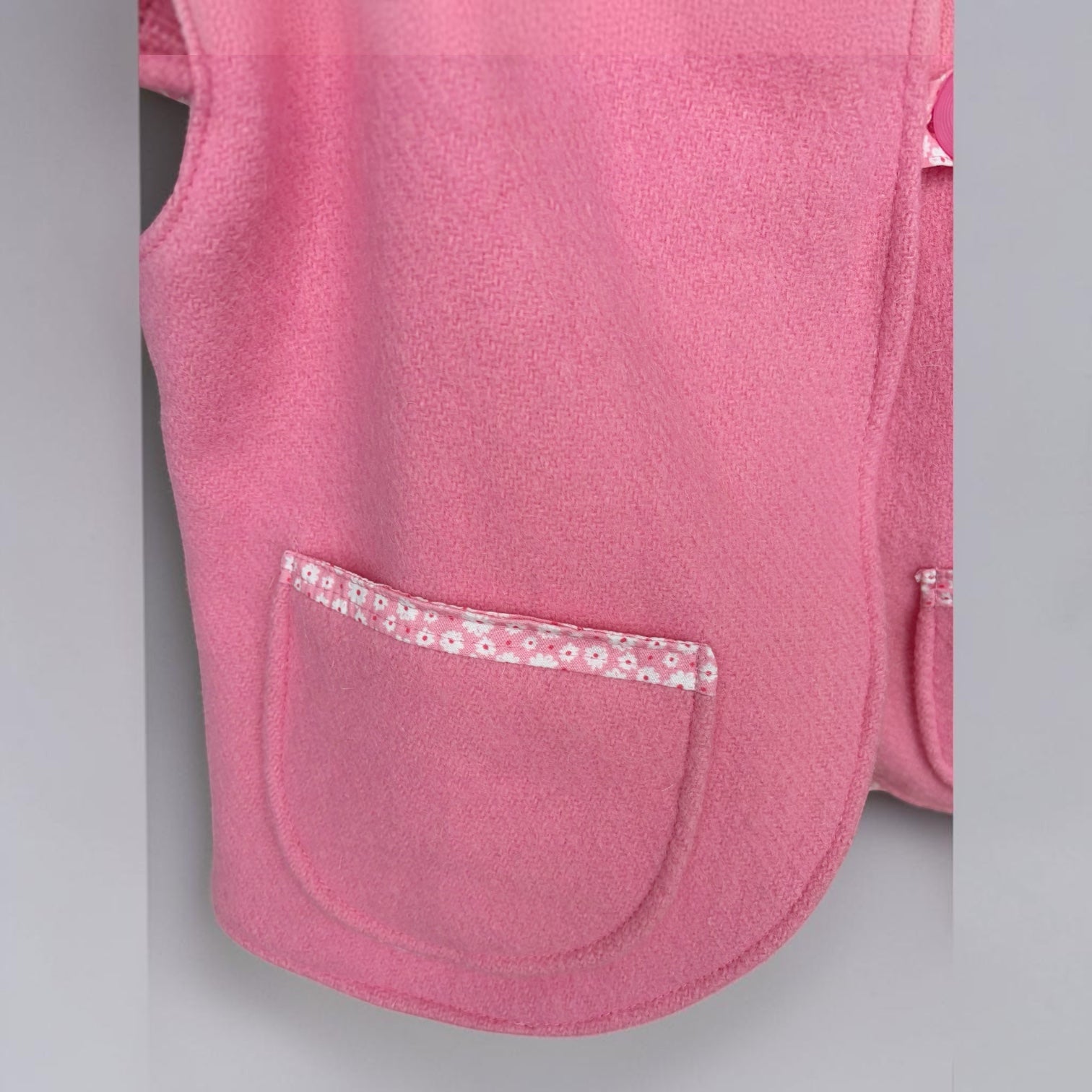 Pretty in Pink Size 4 Pure Wool Vest