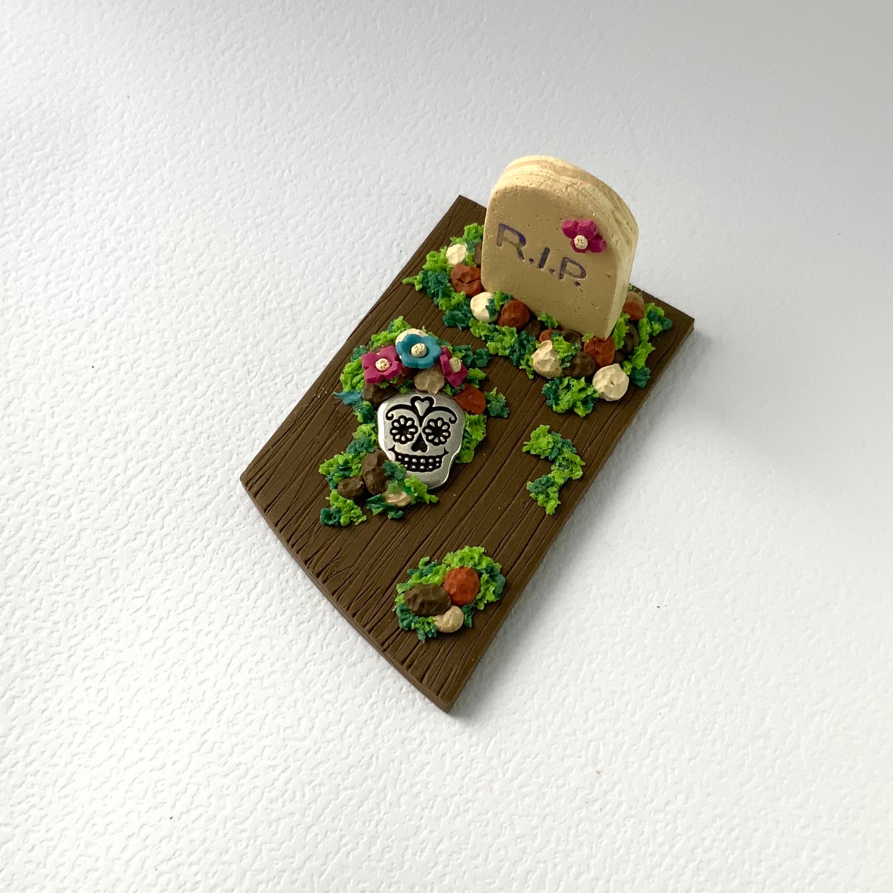 DEAD CUTE – Miniature Gothic Graveyard Scene | Handmade Polymer Clay Art | Choose Your Resting Place