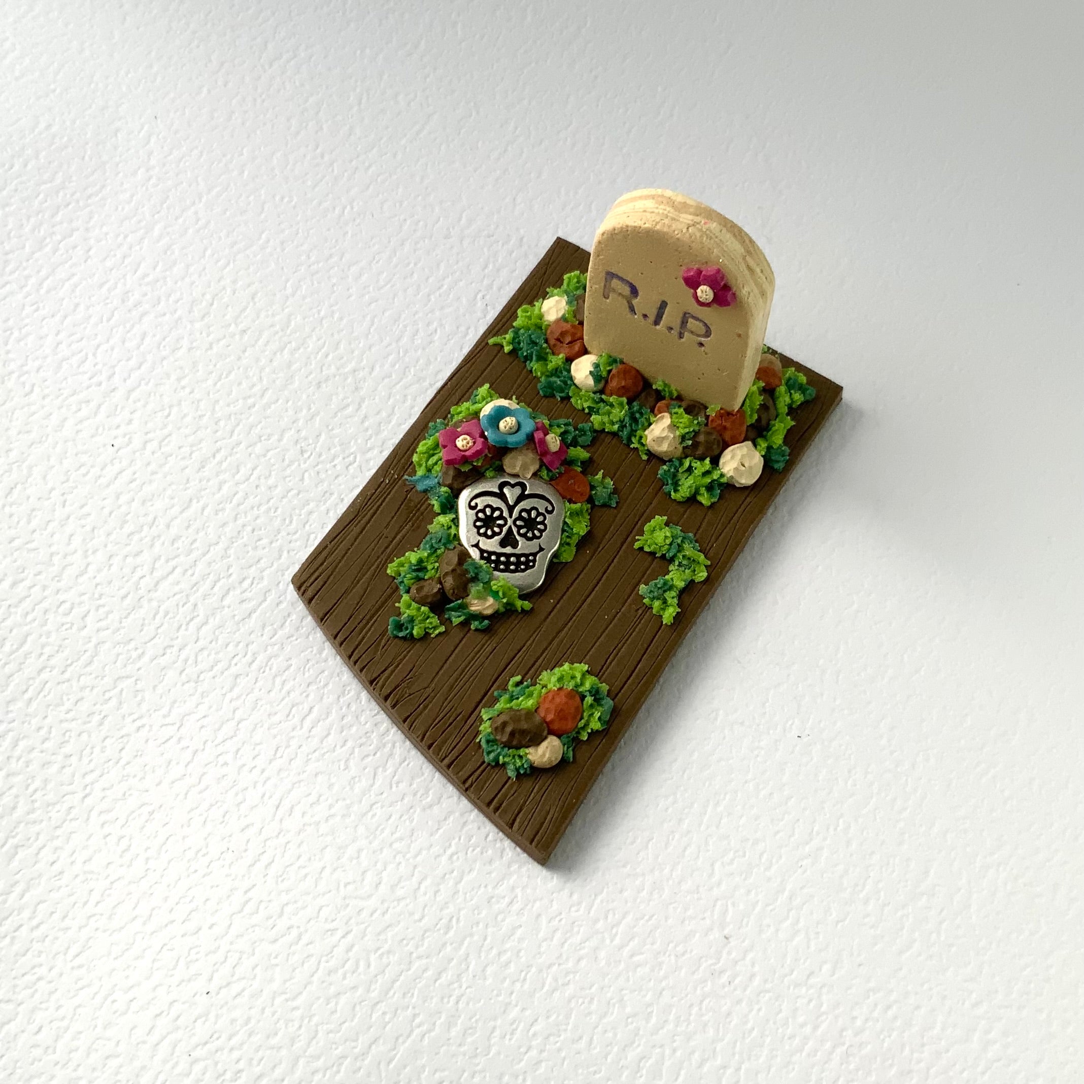 DEAD CUTE – Miniature Gothic Graveyard Scene | Handmade Polymer Clay Art | Choose Your Resting Place