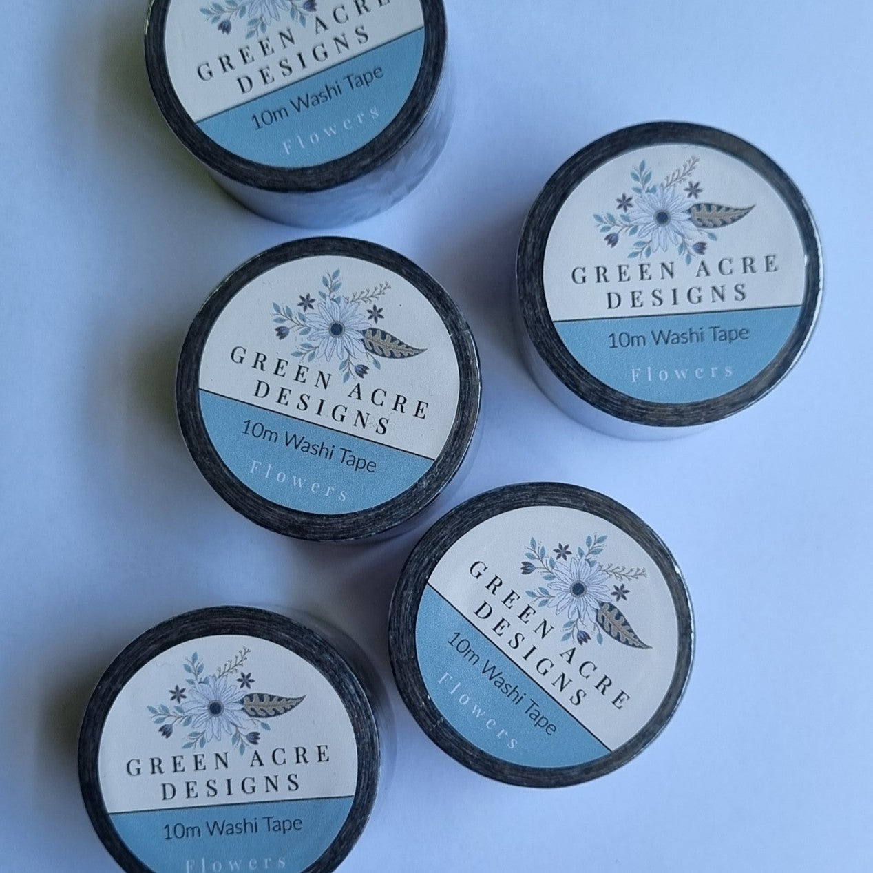 Beachside Floral Daisy Leaf Washi Tape