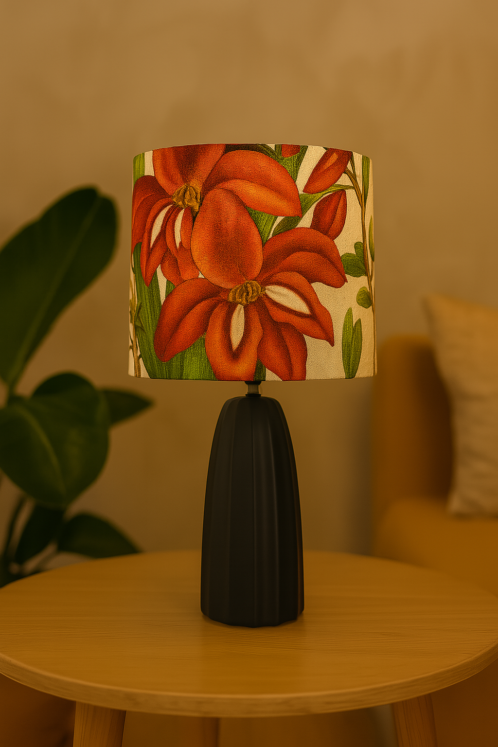 Twinning Botanical drum lampshade