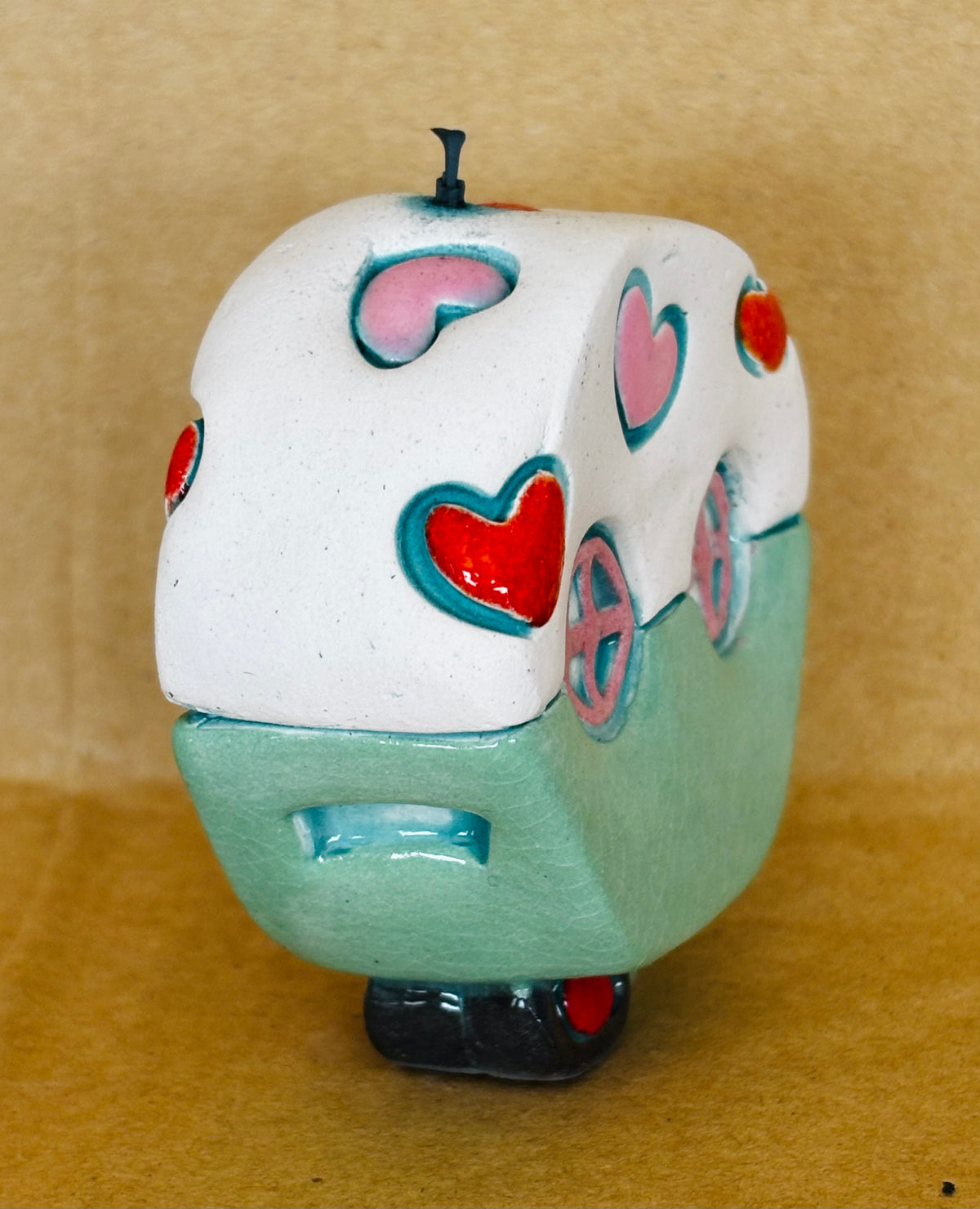 Small Retro Collectable Ceramic Caravan 3