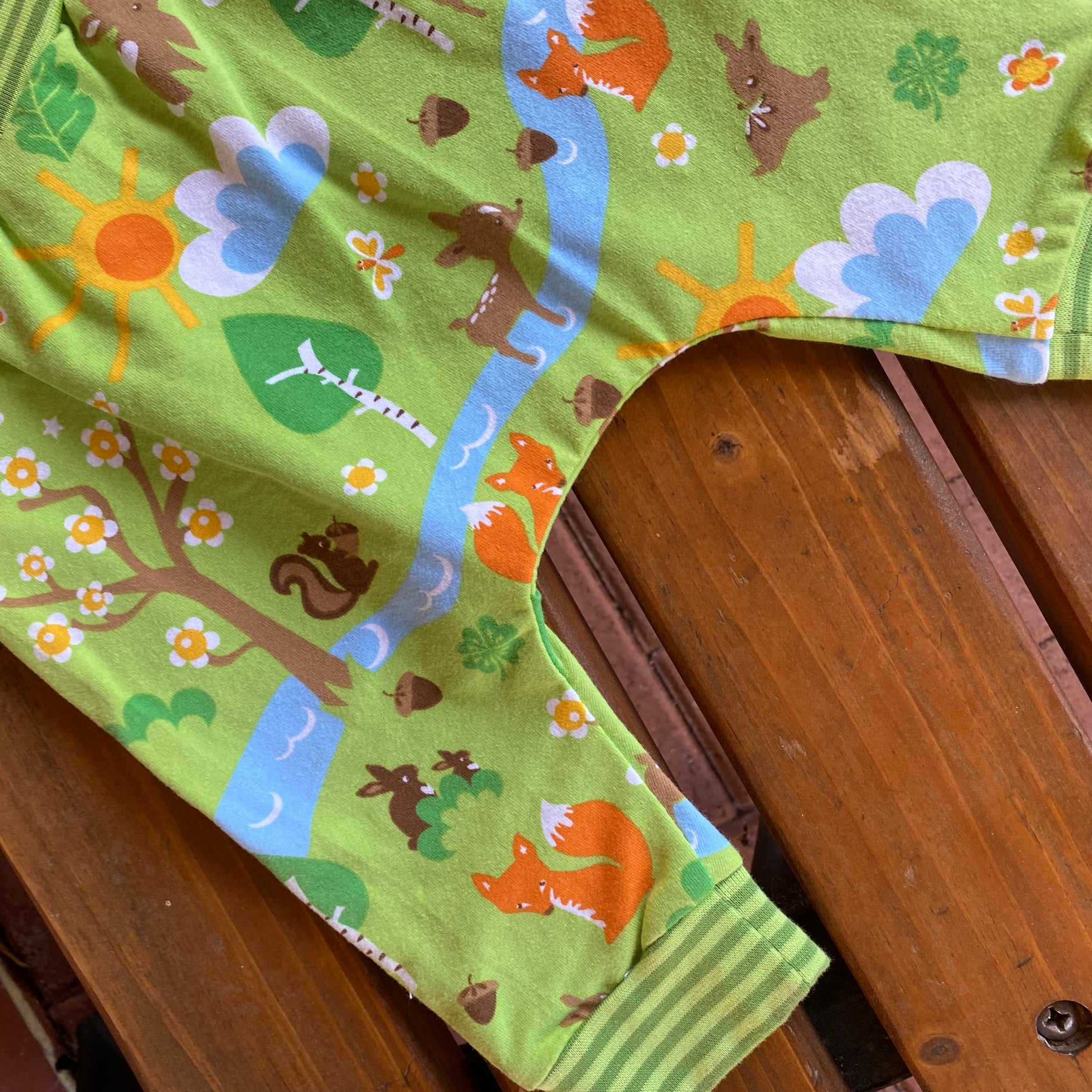 Green Woodland Print Grunge Pants Size 00