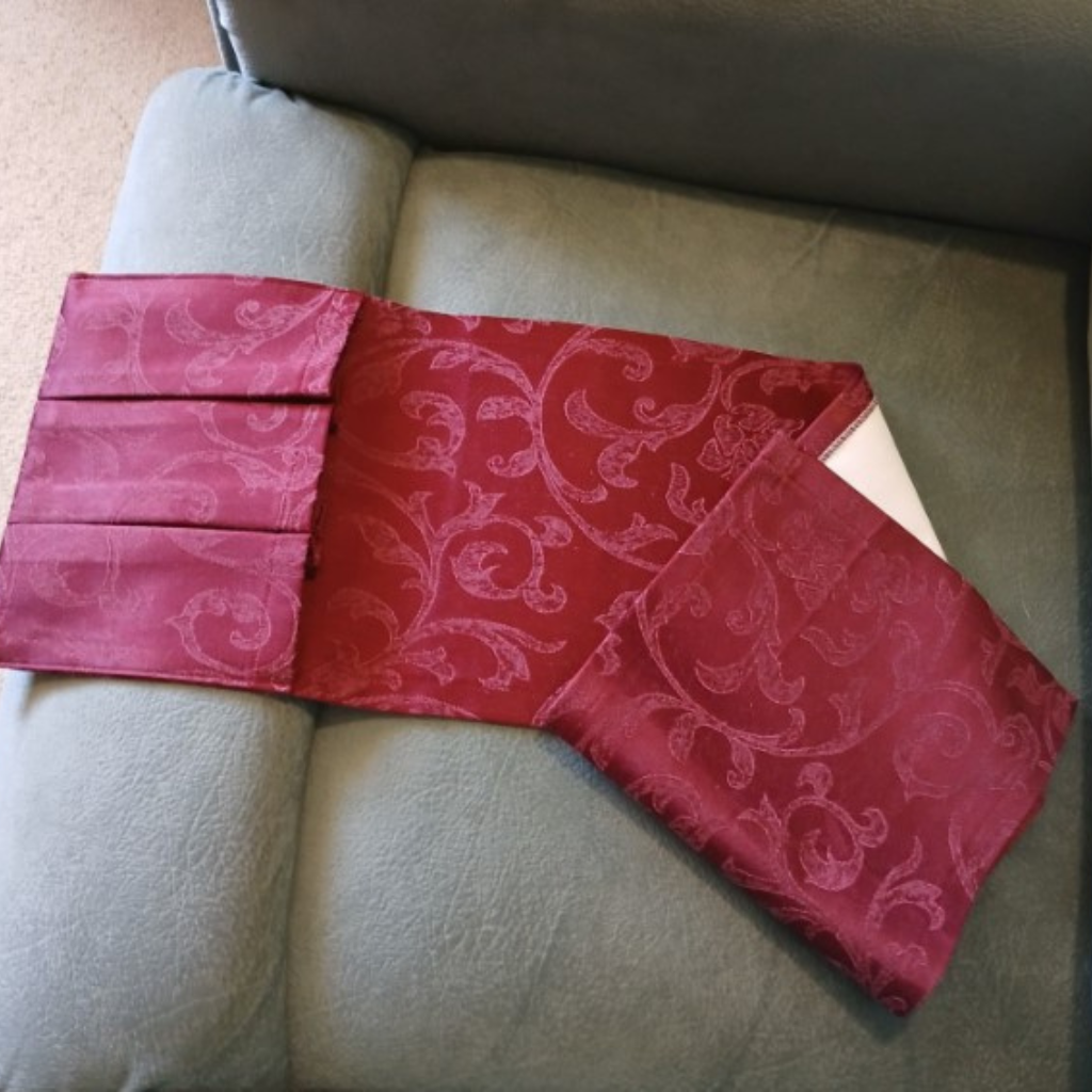 Fabric Remote Control Holder- Dark dusty pink -3 pockets