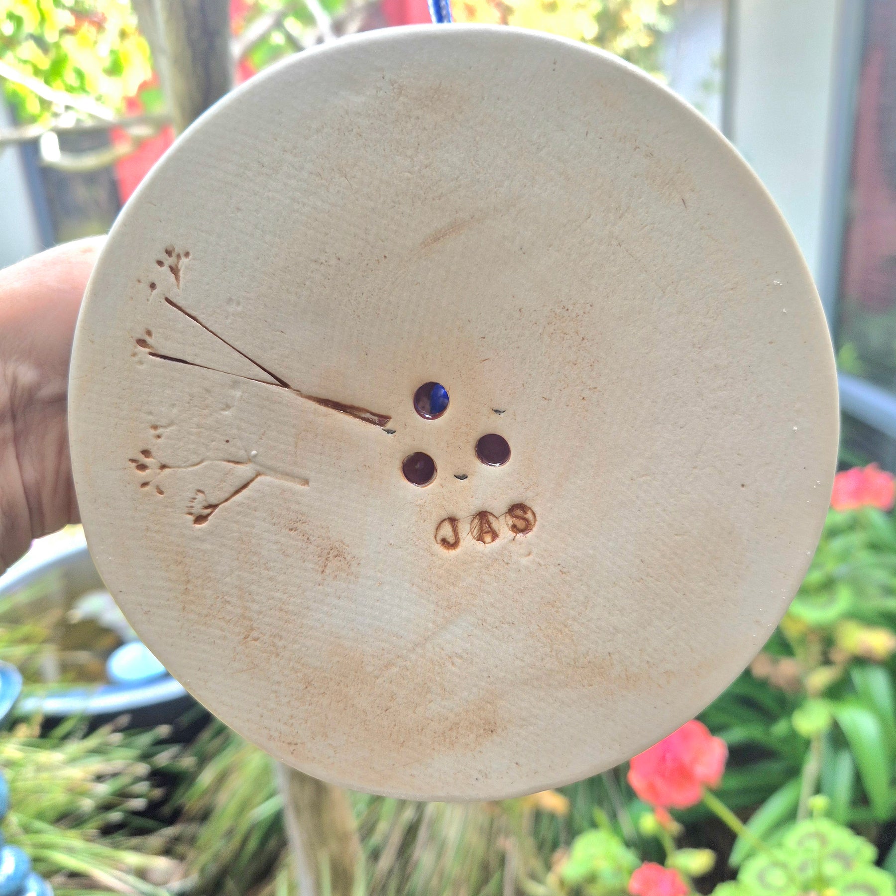 Birds Nest Material Holder - Ceramic Garden Ornament