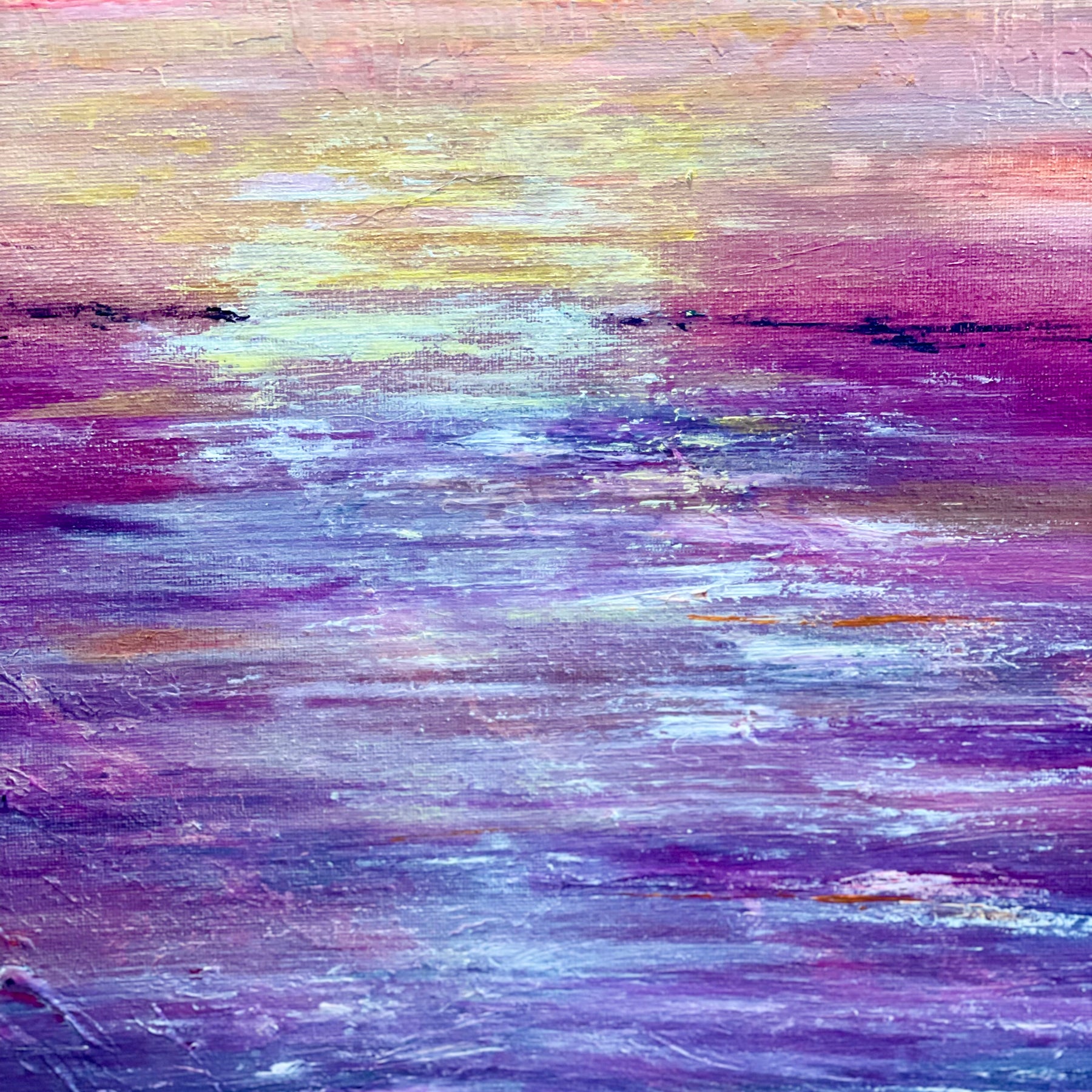 You Are The Glow - Medium size Textured Acrylic on Stretched Canvas