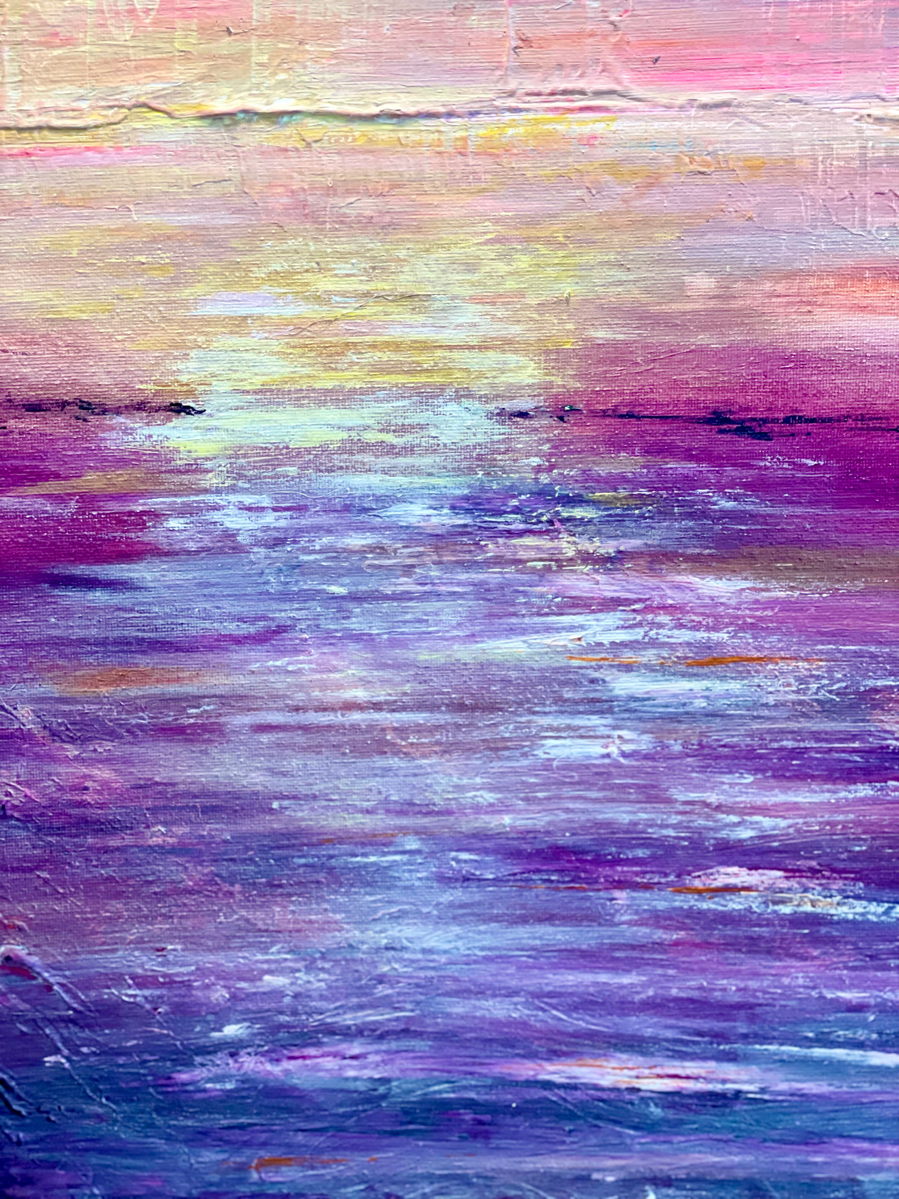 You Are The Glow - Medium size Textured Acrylic on Stretched Canvas
