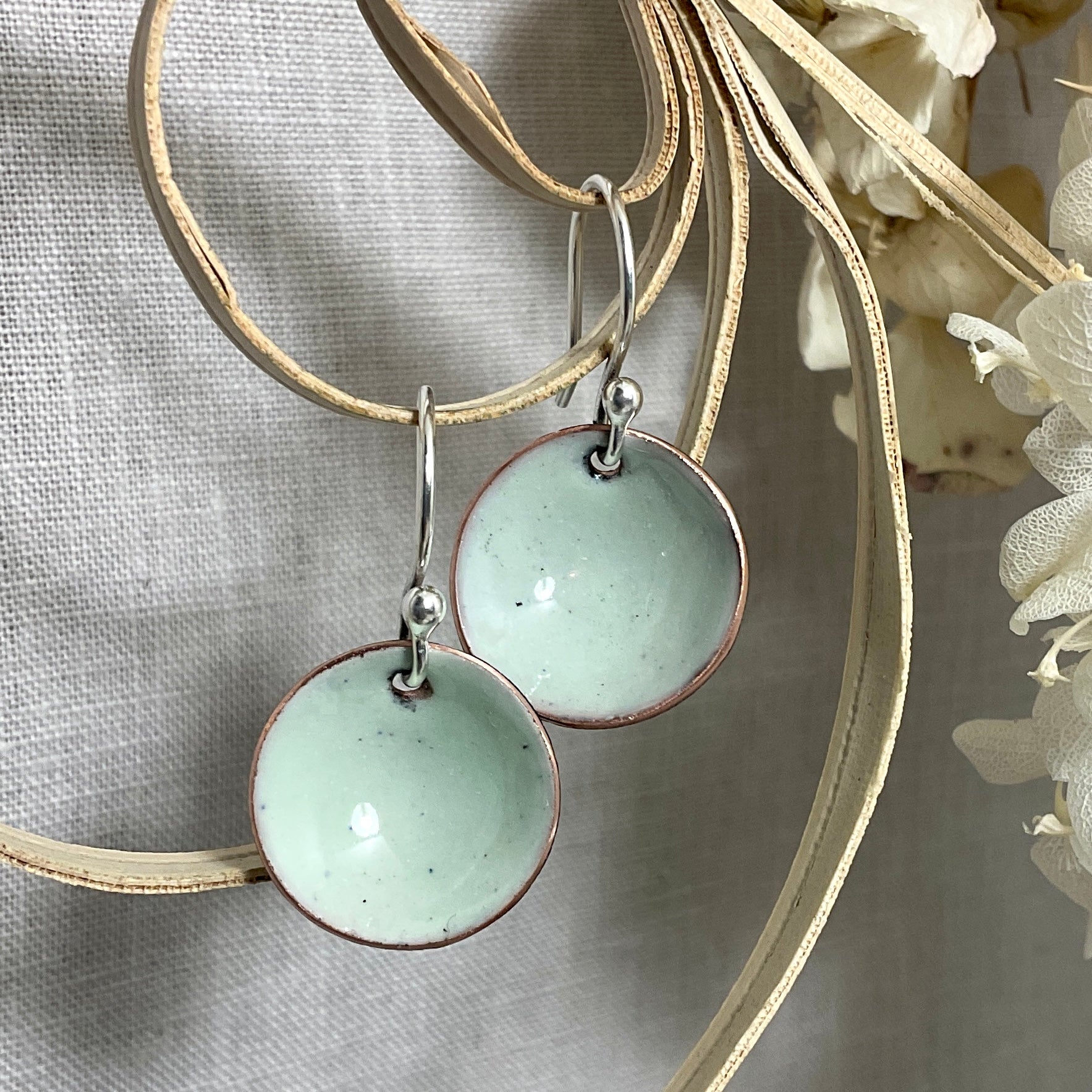 Everyday earrings. Green tones